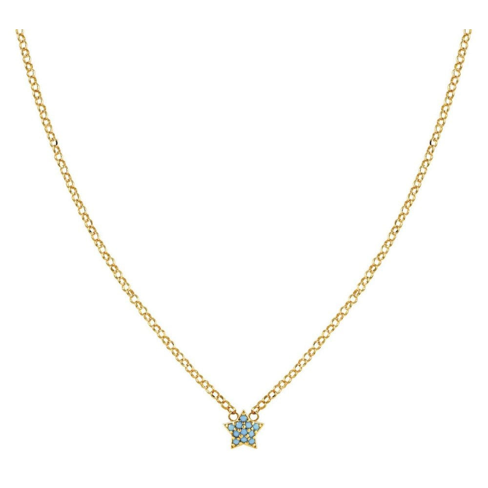 Gioie Gold Plated Necklace And Cubic Zirconia Colored (016_Star Yellow Gold)