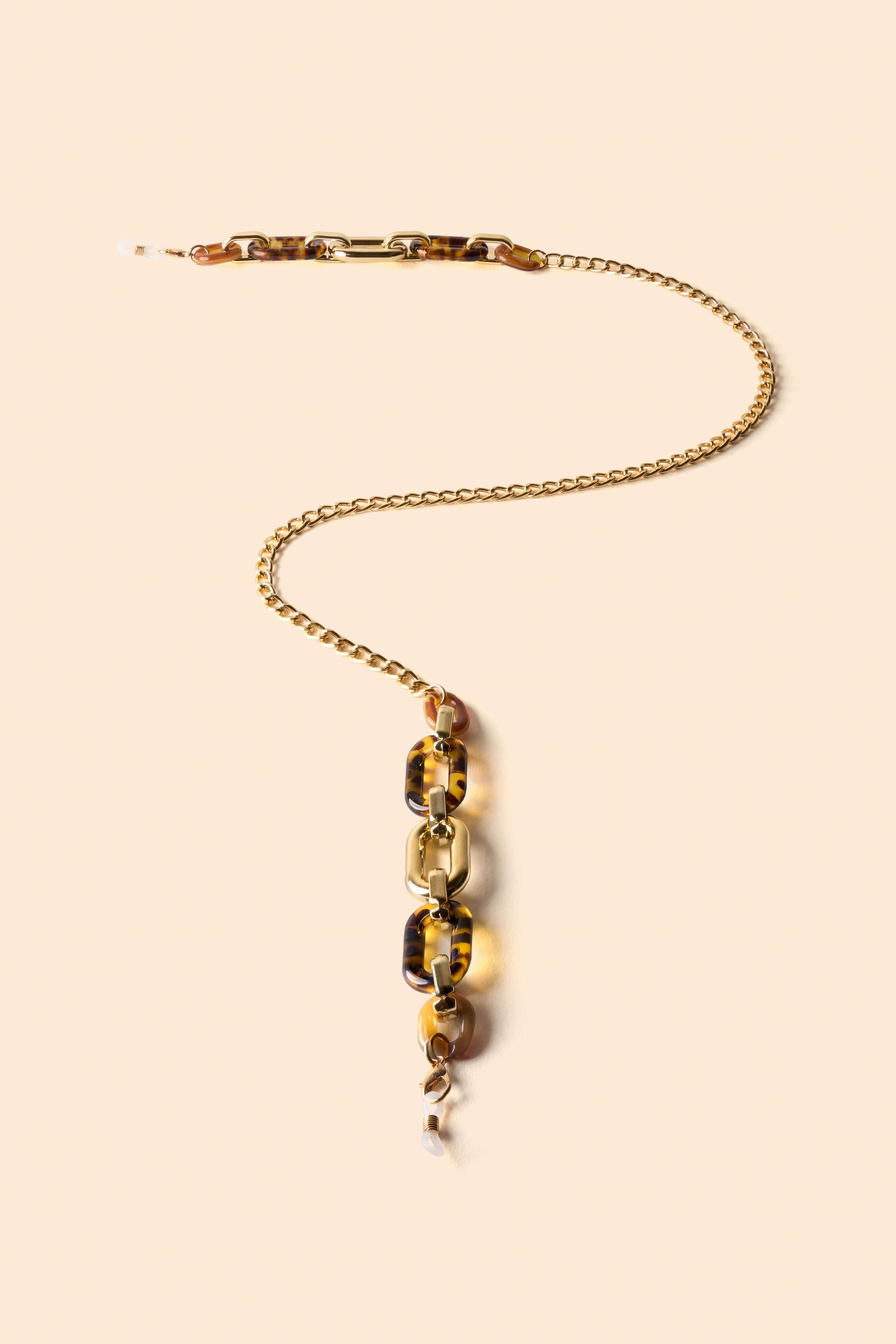 Tortoiseshell Design Link Sunglasses Chain