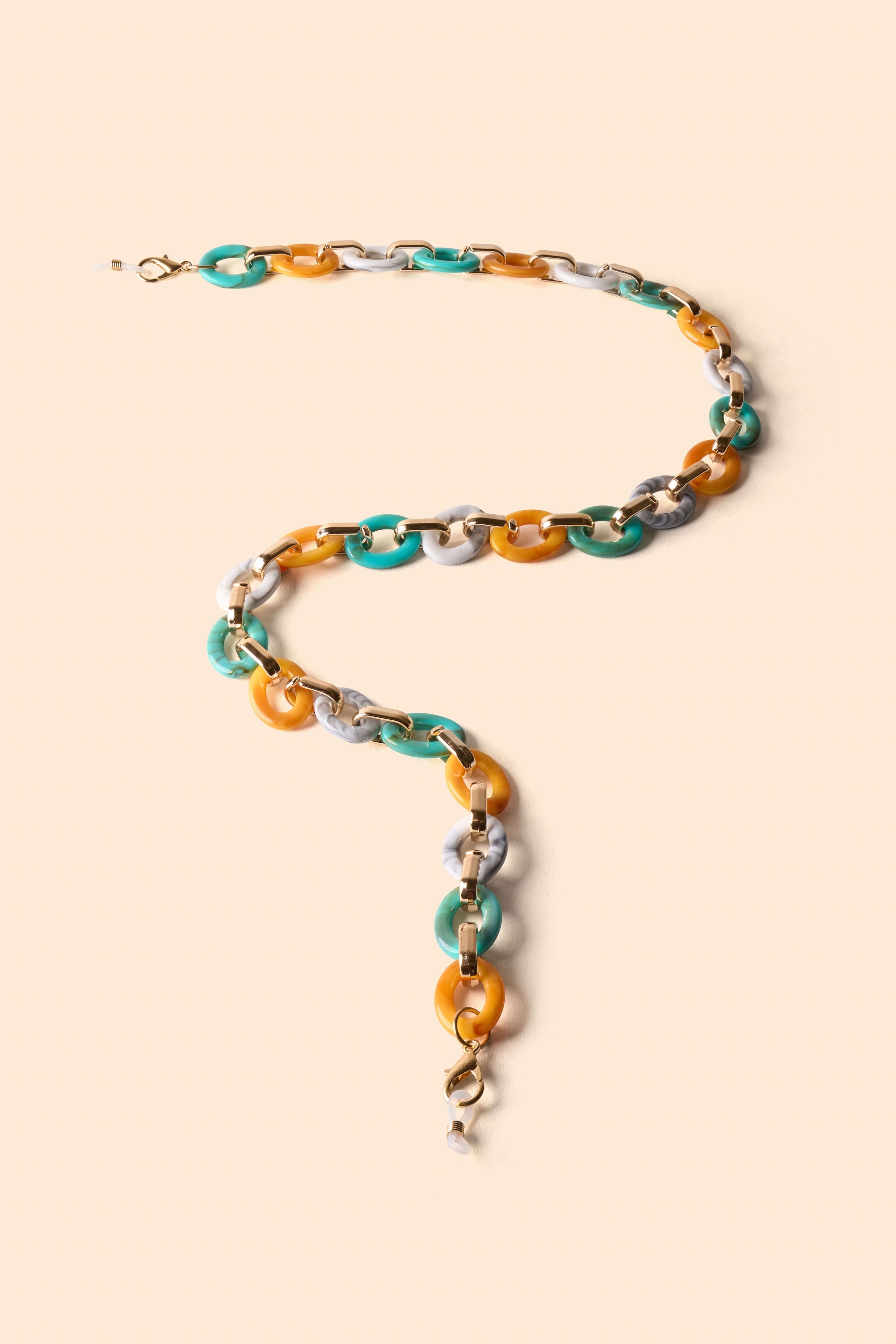 Turquoise/Mustard Link Sunglasses Chain