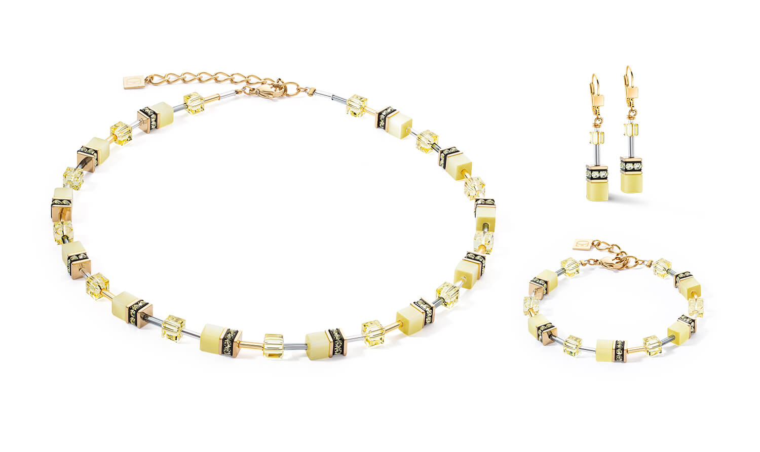 GeoCUBE Iconic Mono Gold Bracelet In Yellow