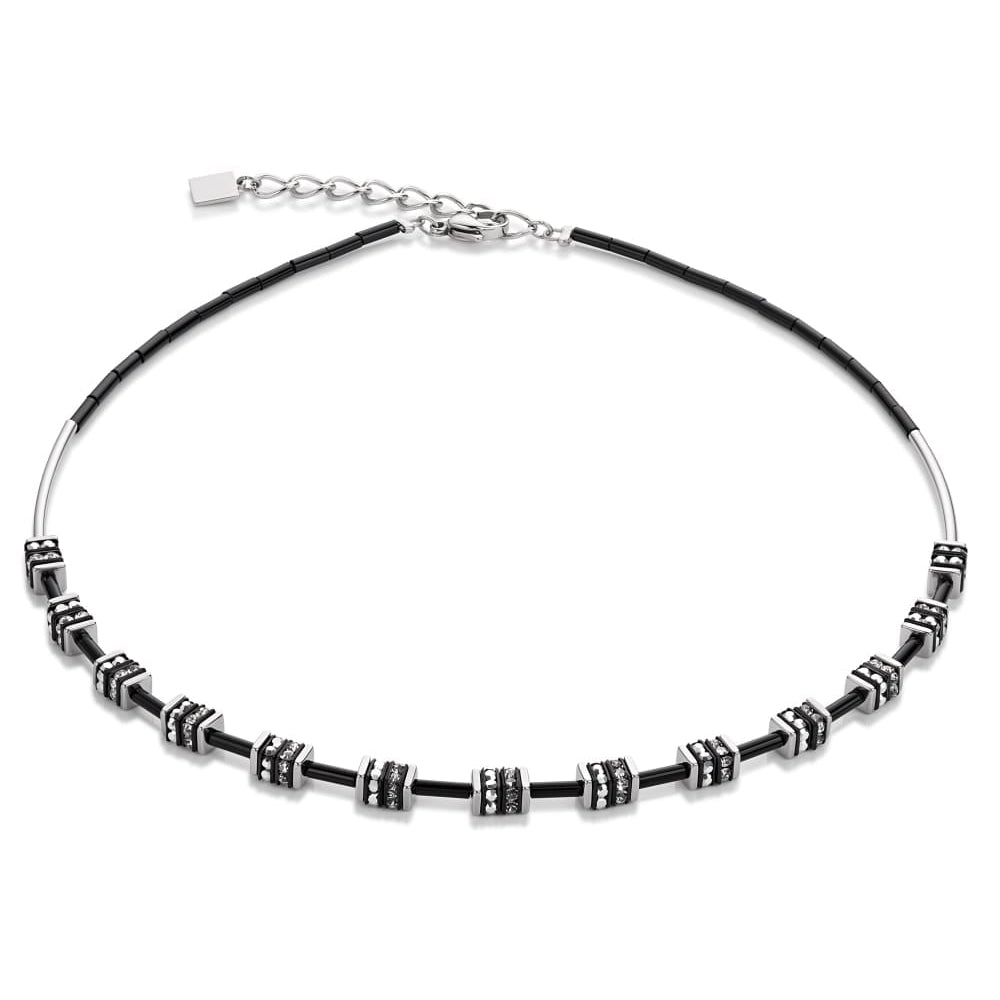 Silver Swarovski Cube Bracelet, Necklace and Earrings Set