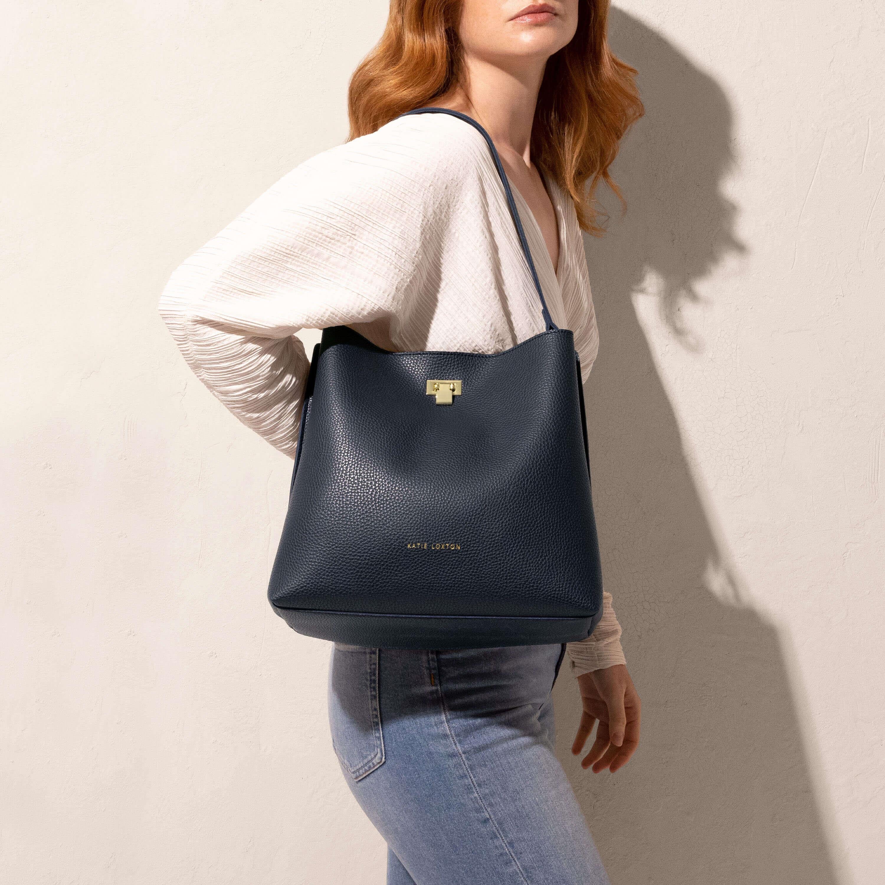 Reese Shoulder Bag | Navy | 28 X 29 X 15cm