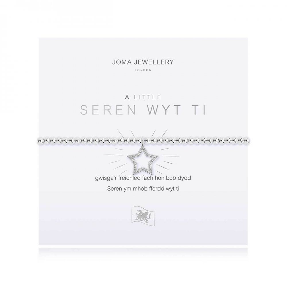 A Little | You're A Star (Welsh) | Silver | Bracelet | 17.5cm Stretch