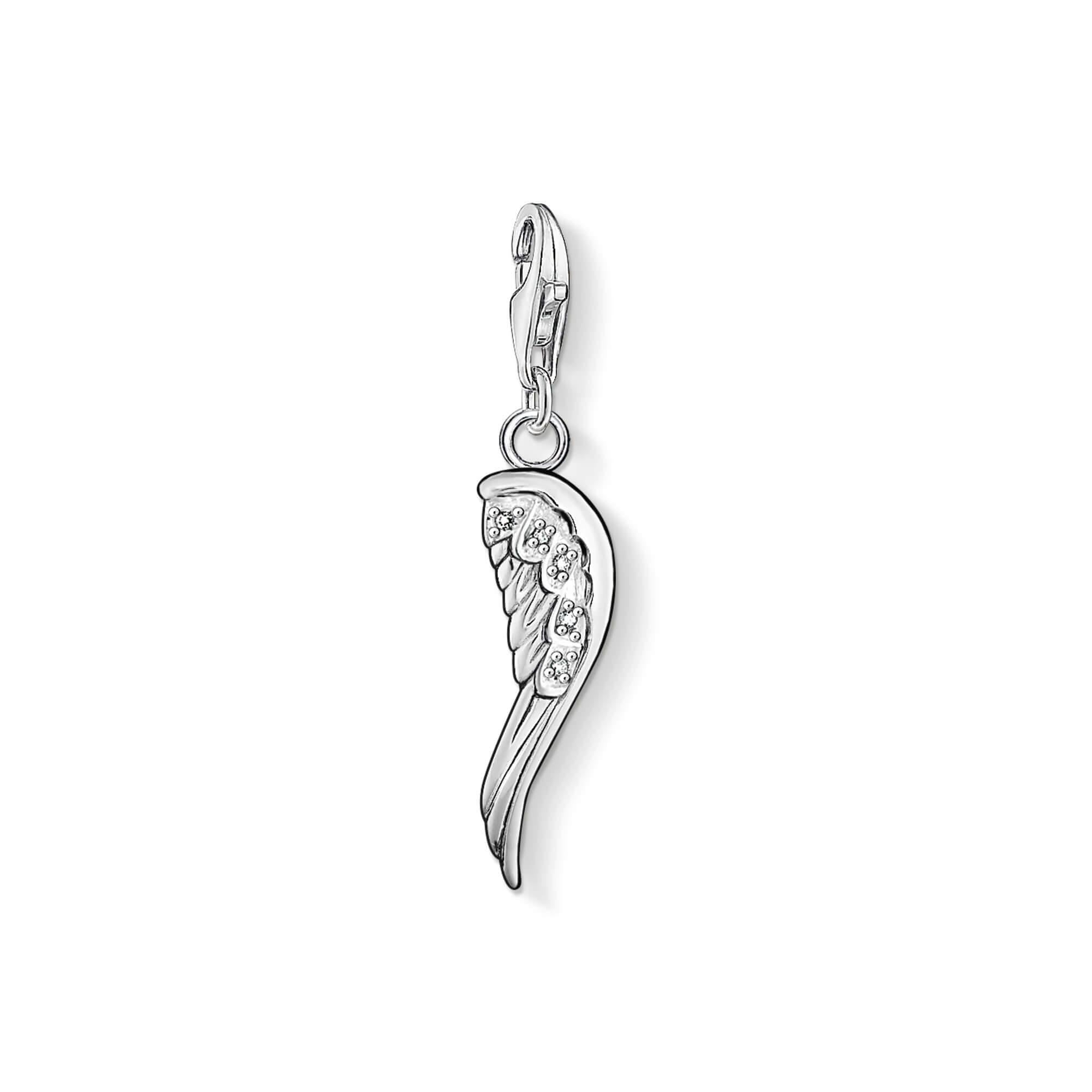 Charm Pendant Angel Wings With CZ