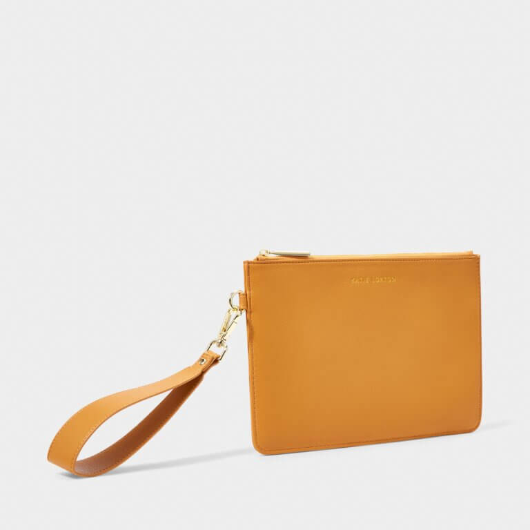 Zana Wristlet Pouch | Dark Amber | 16cm X 24cm X 1.5cm