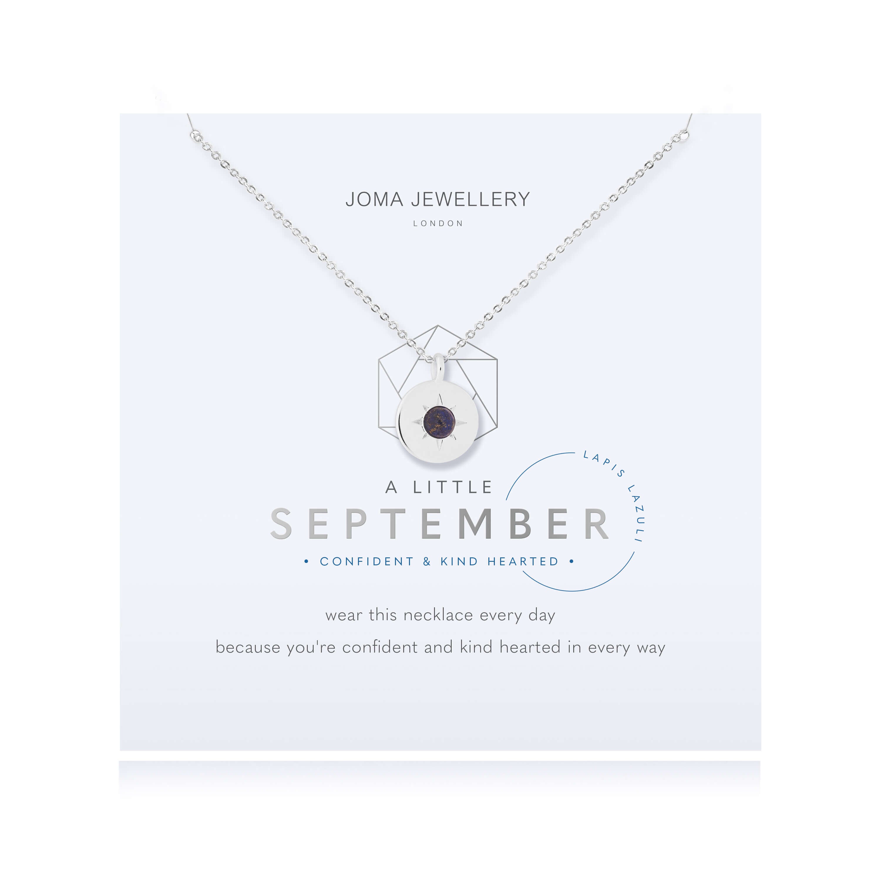 Birthstone A Little Necklace | September Lapis Lazuli | Silver | Necklace | 46cm + 5cm Extender