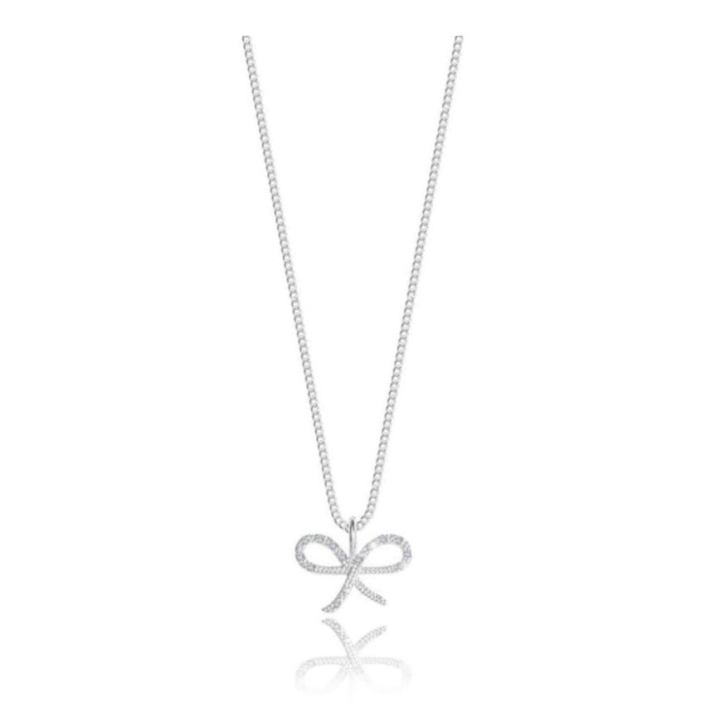 Sentiment Set - Shine - Bow Outline Pave Earrings & Necklace Set