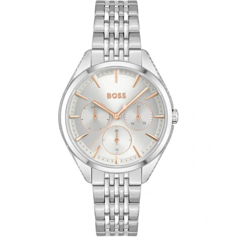 Saya Silver Dial Stainless Steel Bracelet Multifunction Ladies Watch