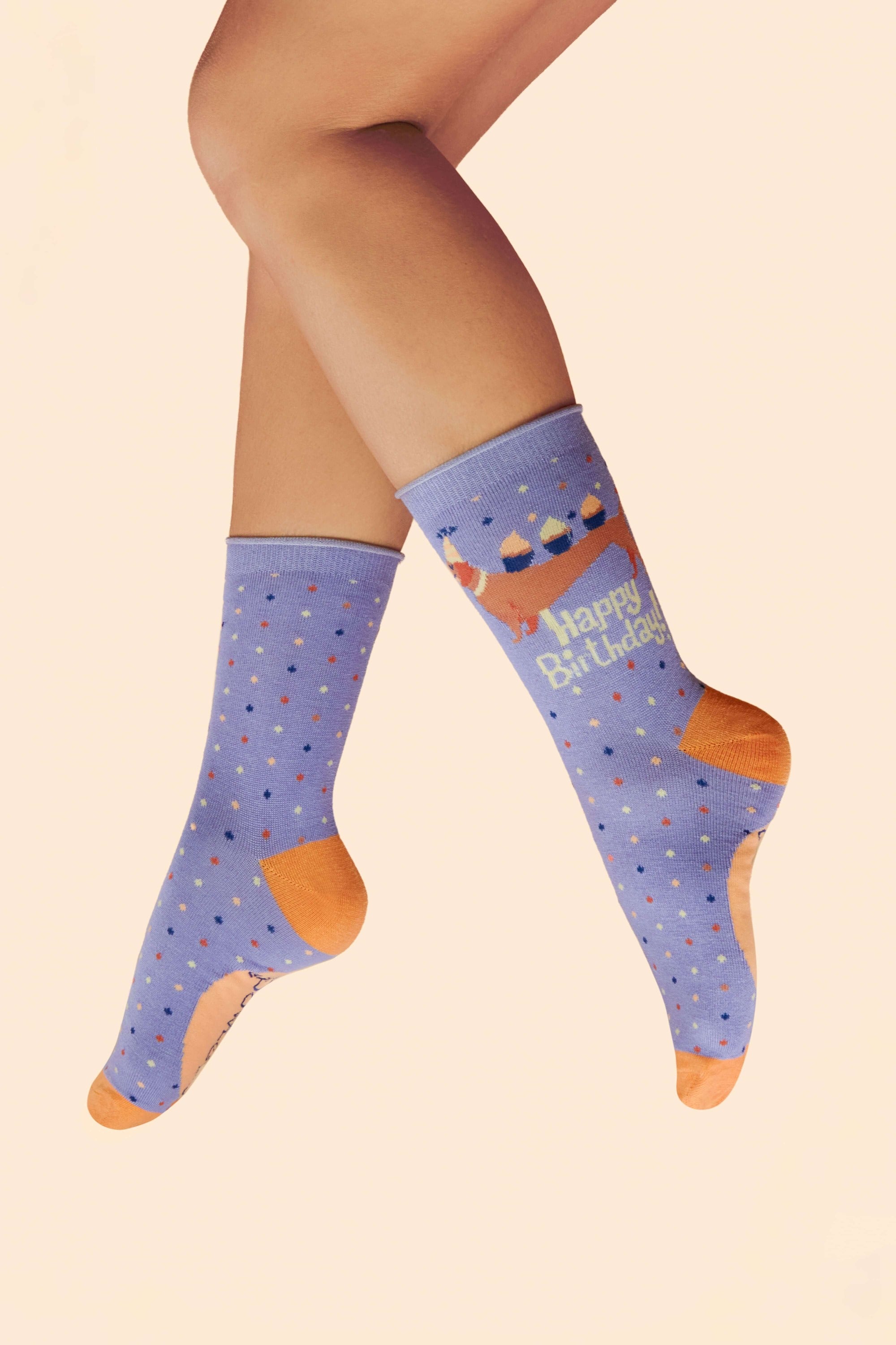 Pup Cake Birthday Party Ankle Socks