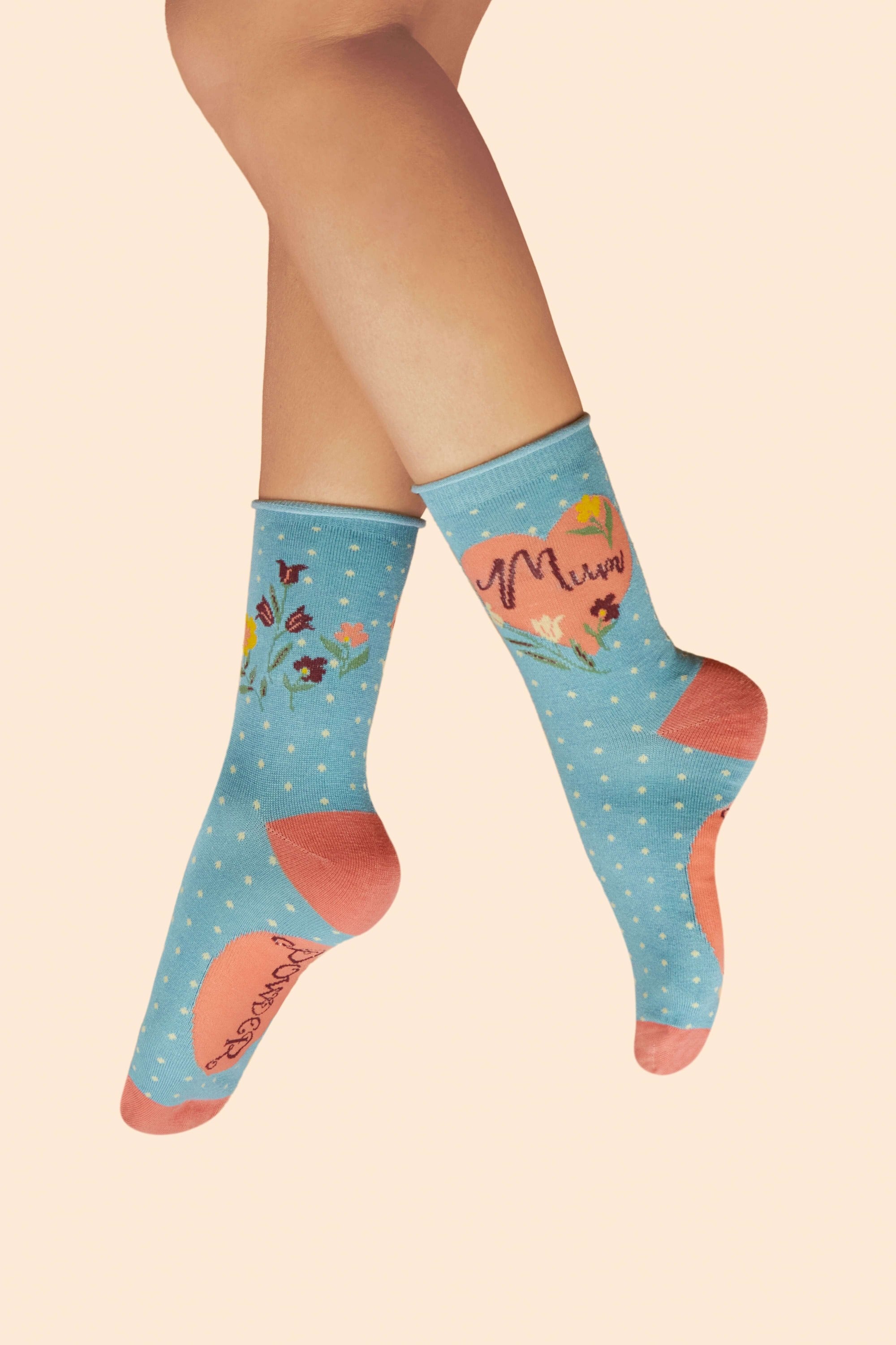 Special Mum Ladies Ankle Socks - Denim