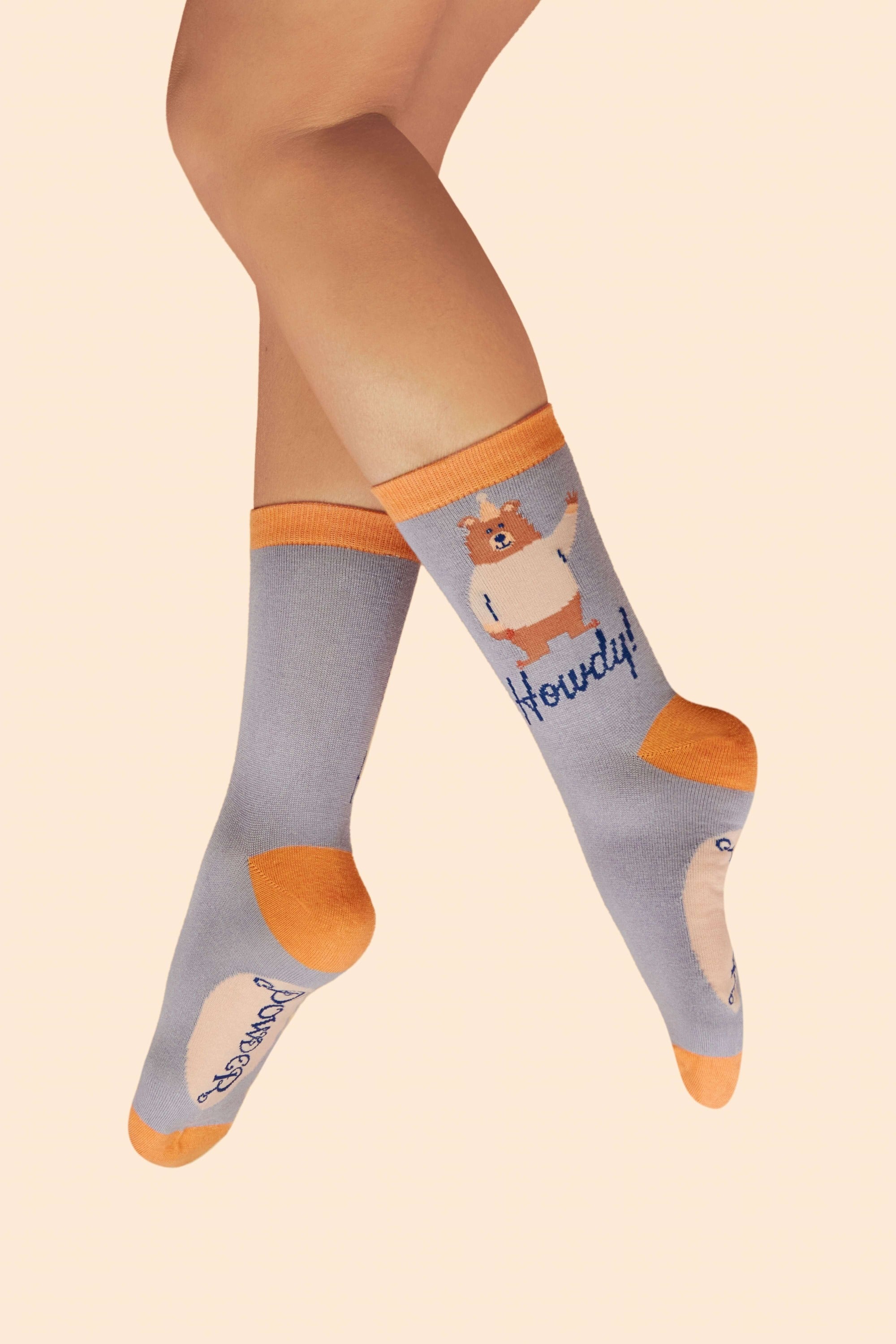Howdy Friend! Ladies Ankle Socks - Lilac