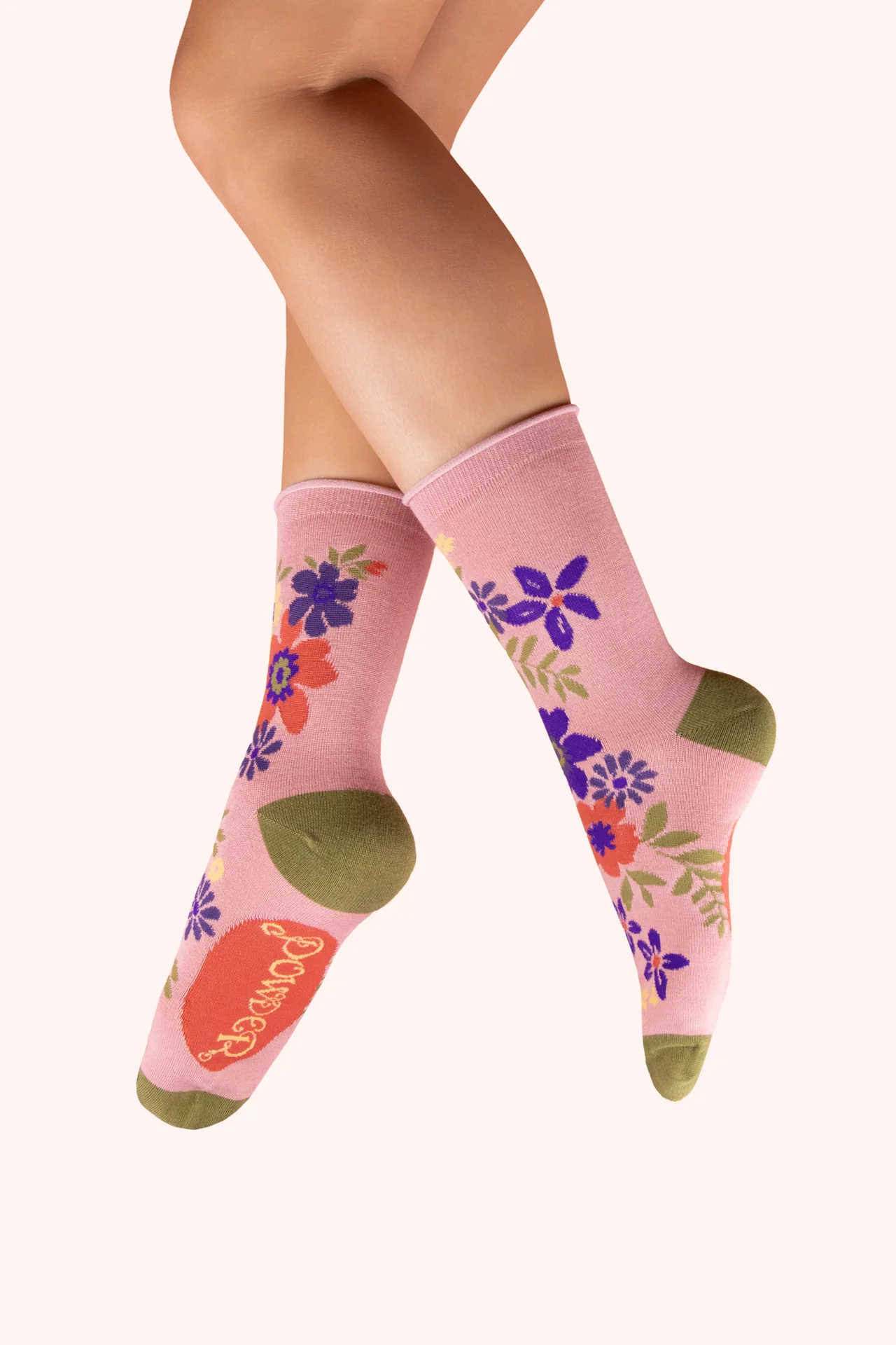 Ankle Socks - Floral Spray - Candy