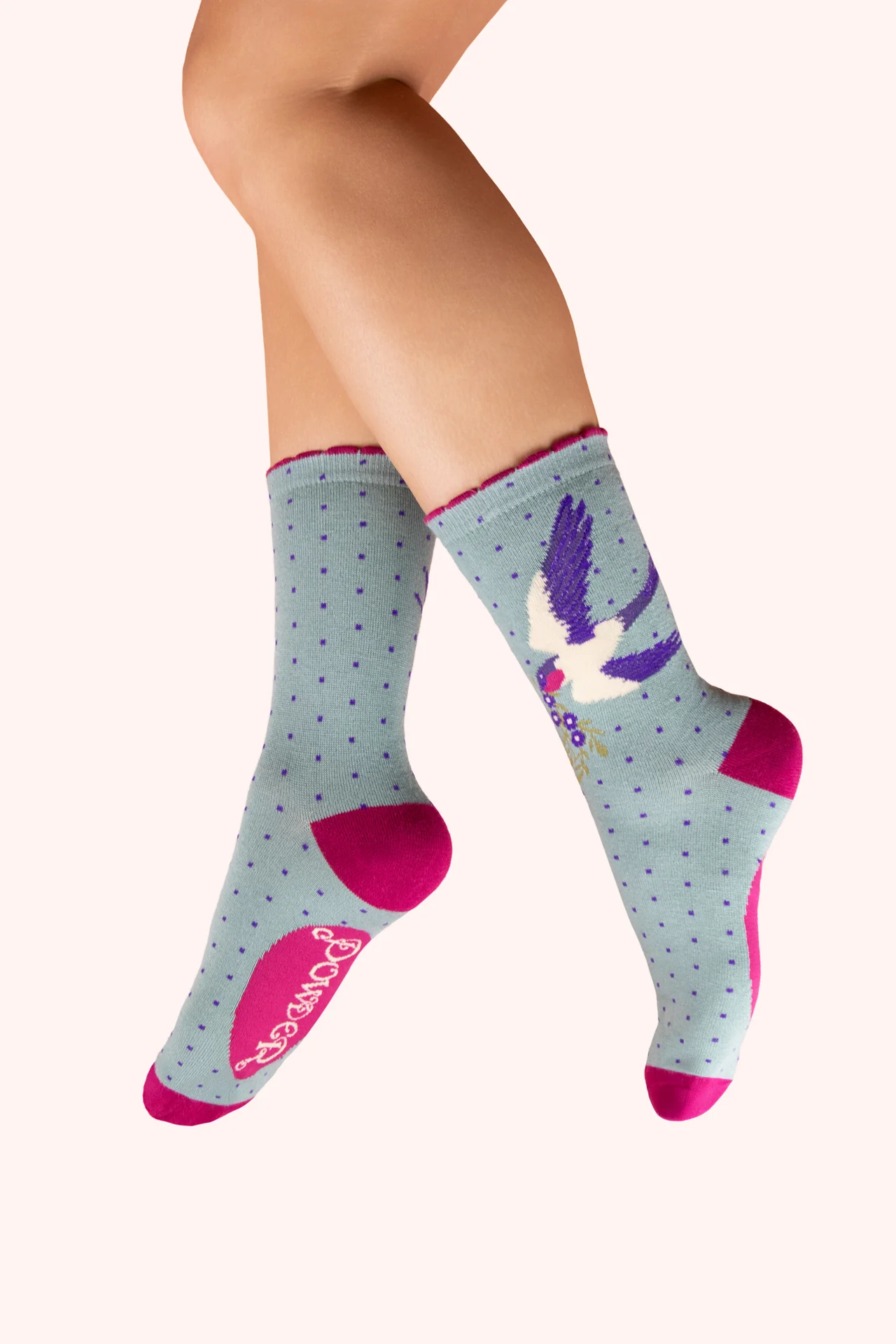 Ankle Socks - Swooping Swallow- Ice