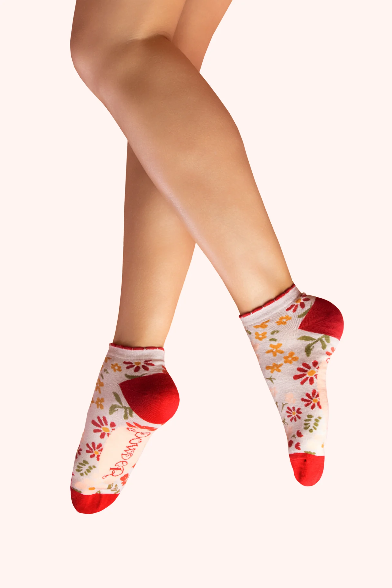 Trainer Socks - Wild Flowers - Cream