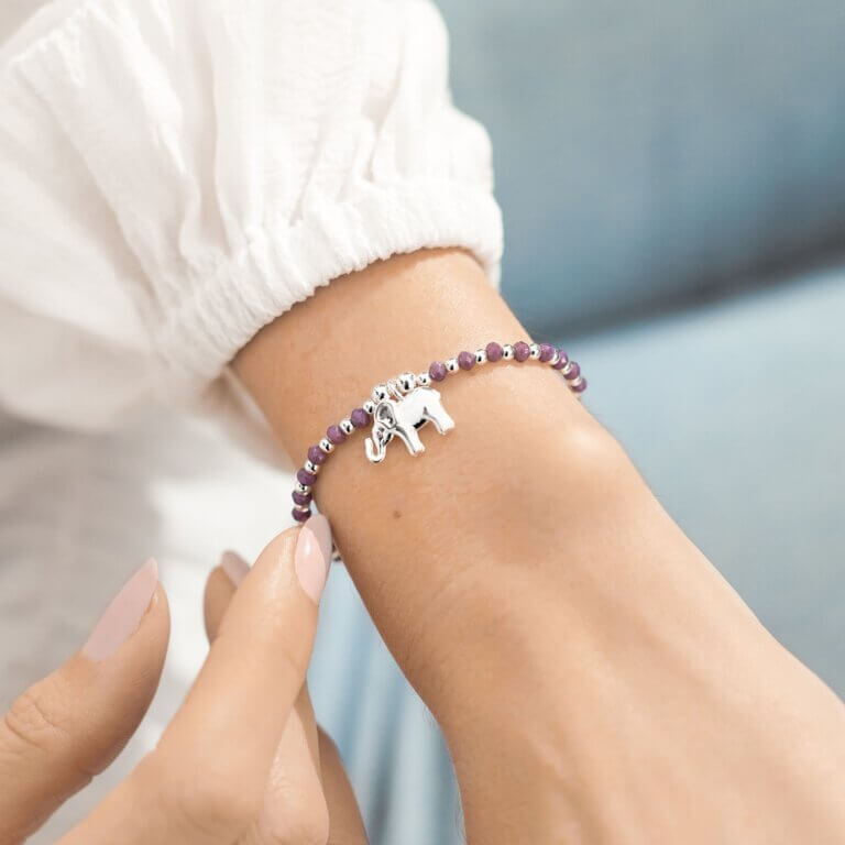 Colour Pop A Little | Lucky Elephant | Silver | Bracelet | 17.5cm Stretch