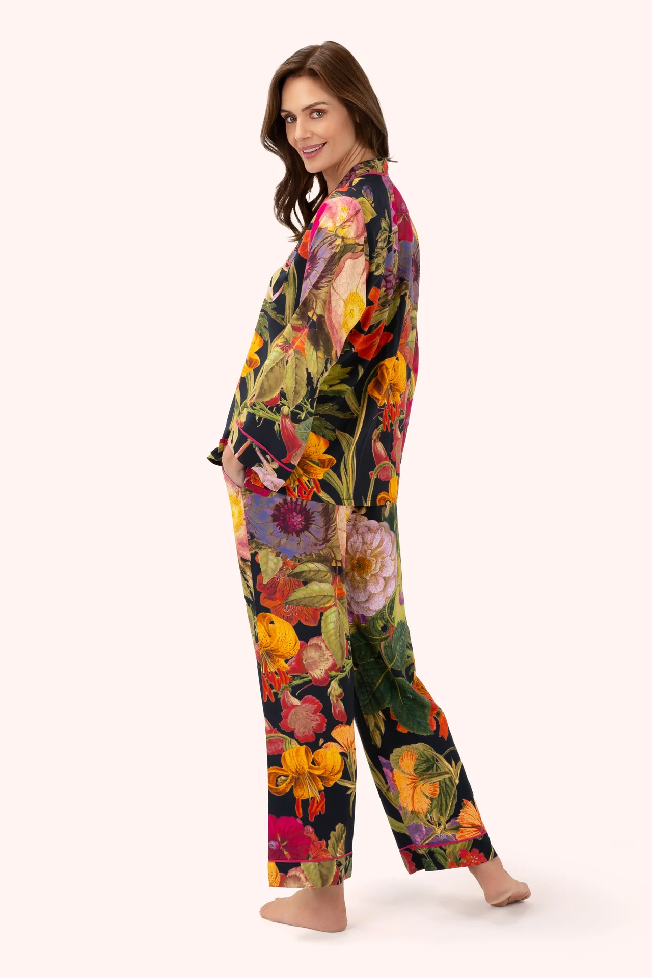 Supersoft Autumn Posy Midnight Pyjamas