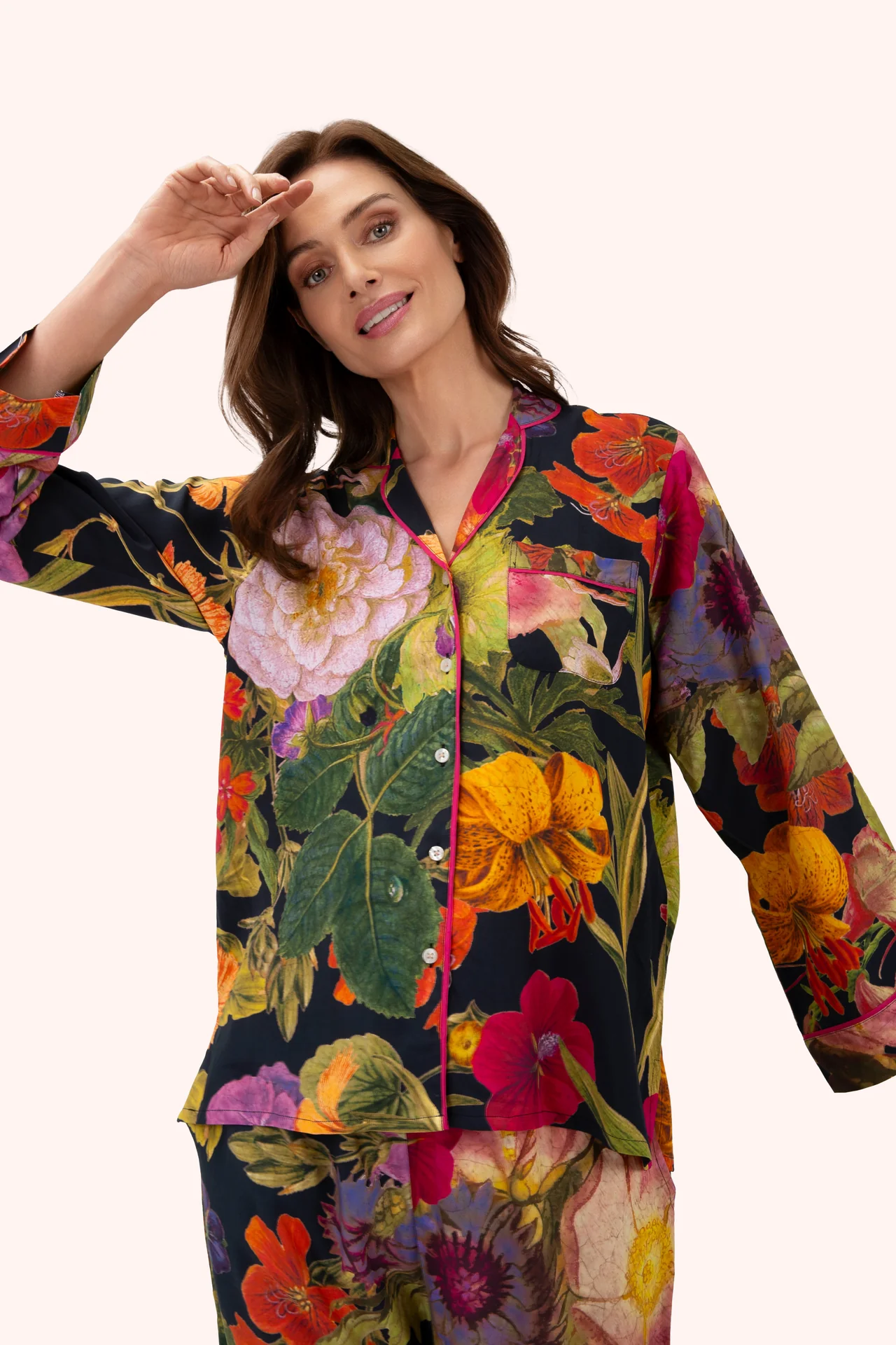 Supersoft Autumn Posy Midnight Pyjamas