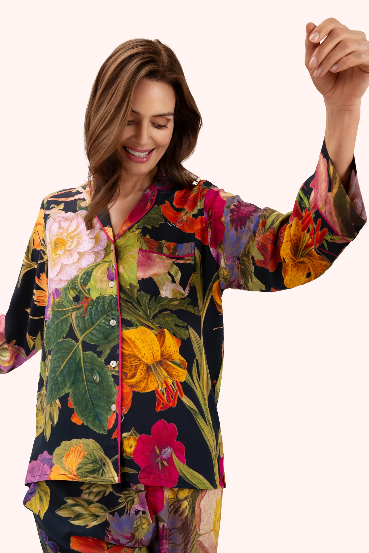 Supersoft Autumn Posy Midnight Pyjamas