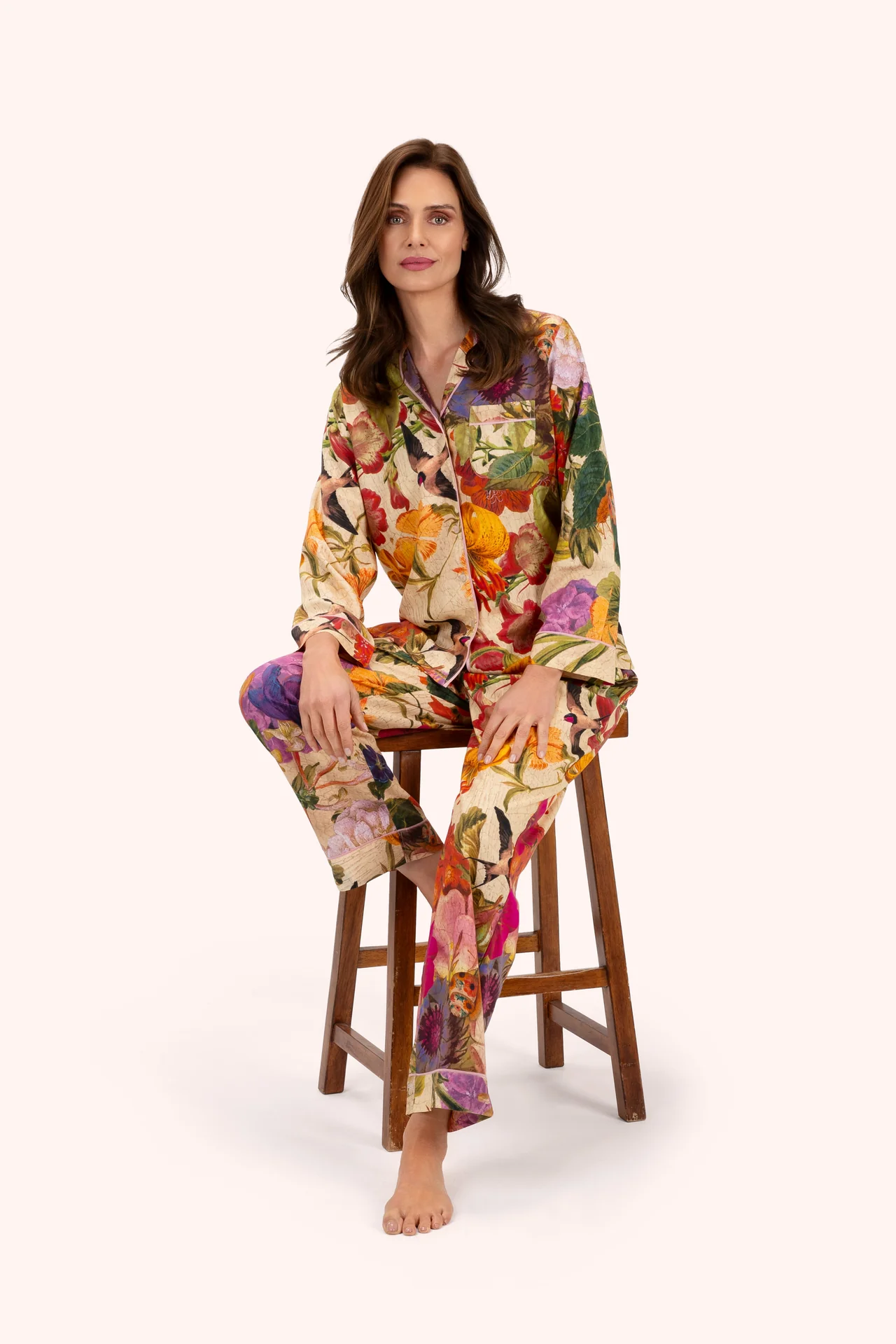 Supersoft Autumn Posy Cream Pyjamas