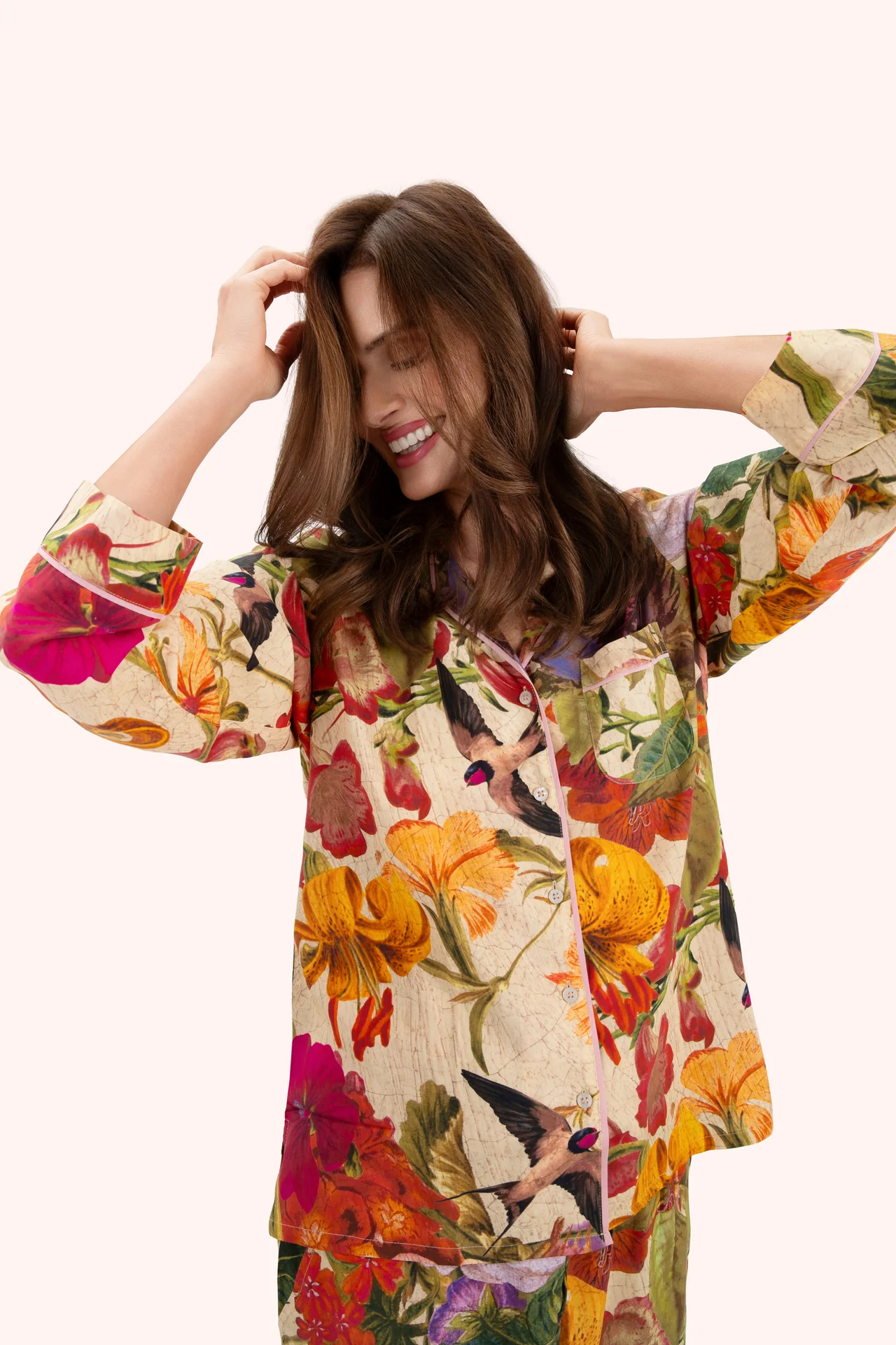 Supersoft Autumn Posy Cream Pyjamas