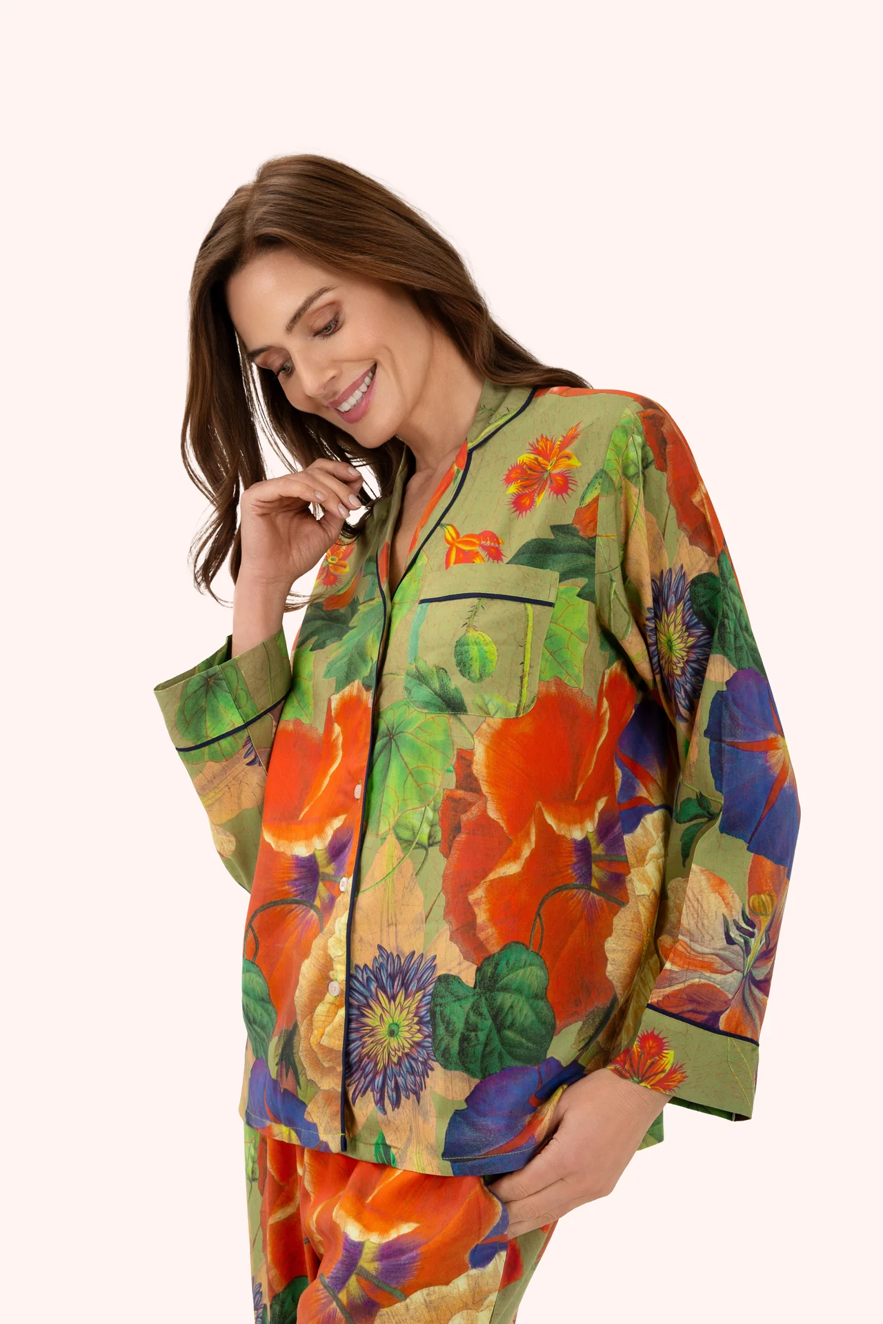 Supersoft Botanical Bouquet Sage Pyjamas