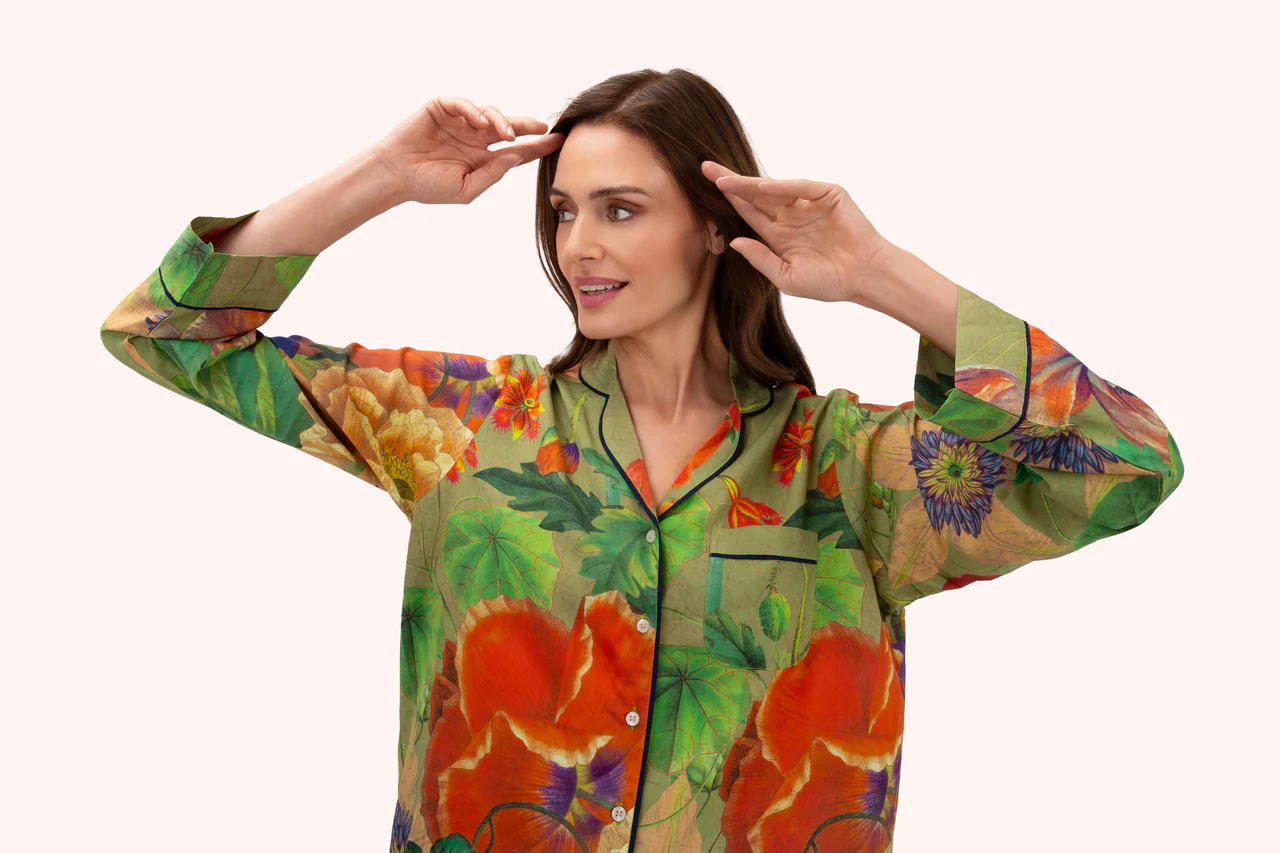 Supersoft Botanical Bouquet Sage Pyjamas