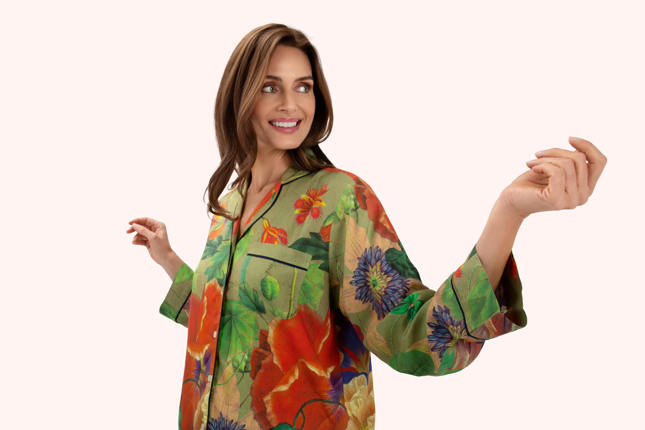 Supersoft Botanical Bouquet Sage Pyjamas