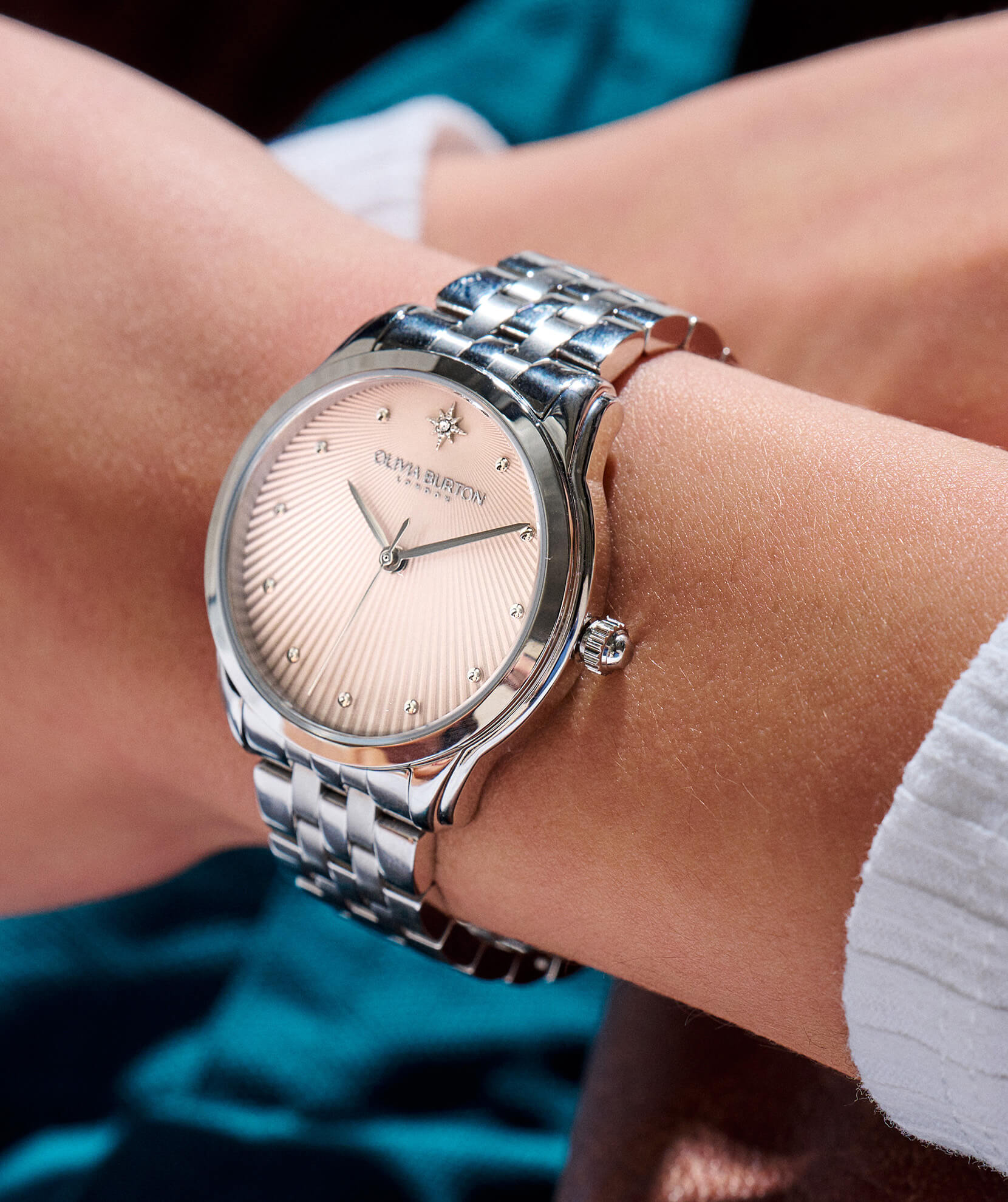 Celestial Starlight Blush & Silver Bracelet Watch