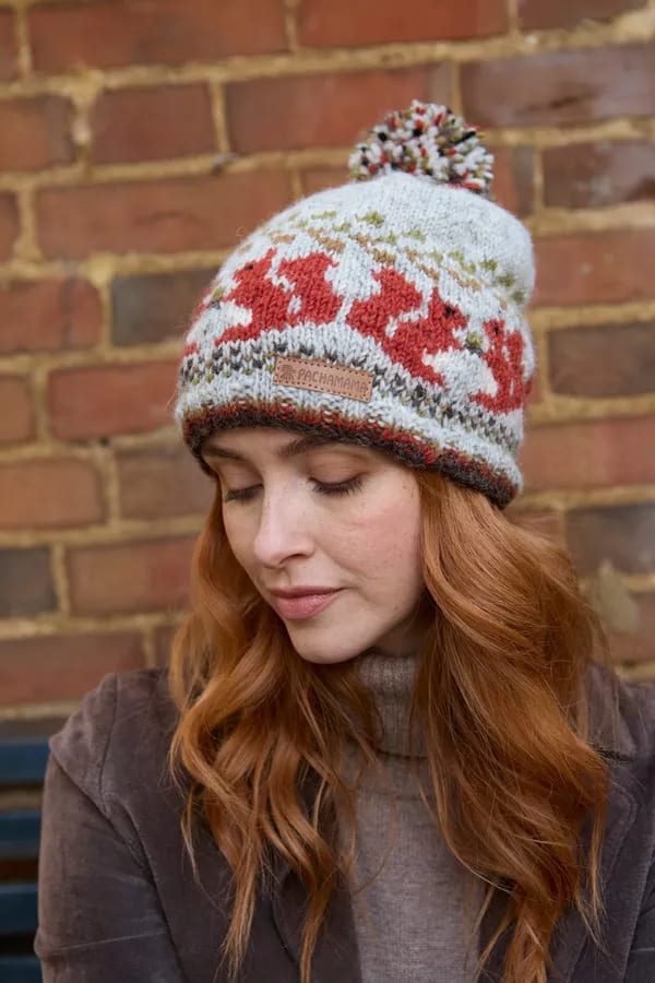 Squirrel Bobble Beanie