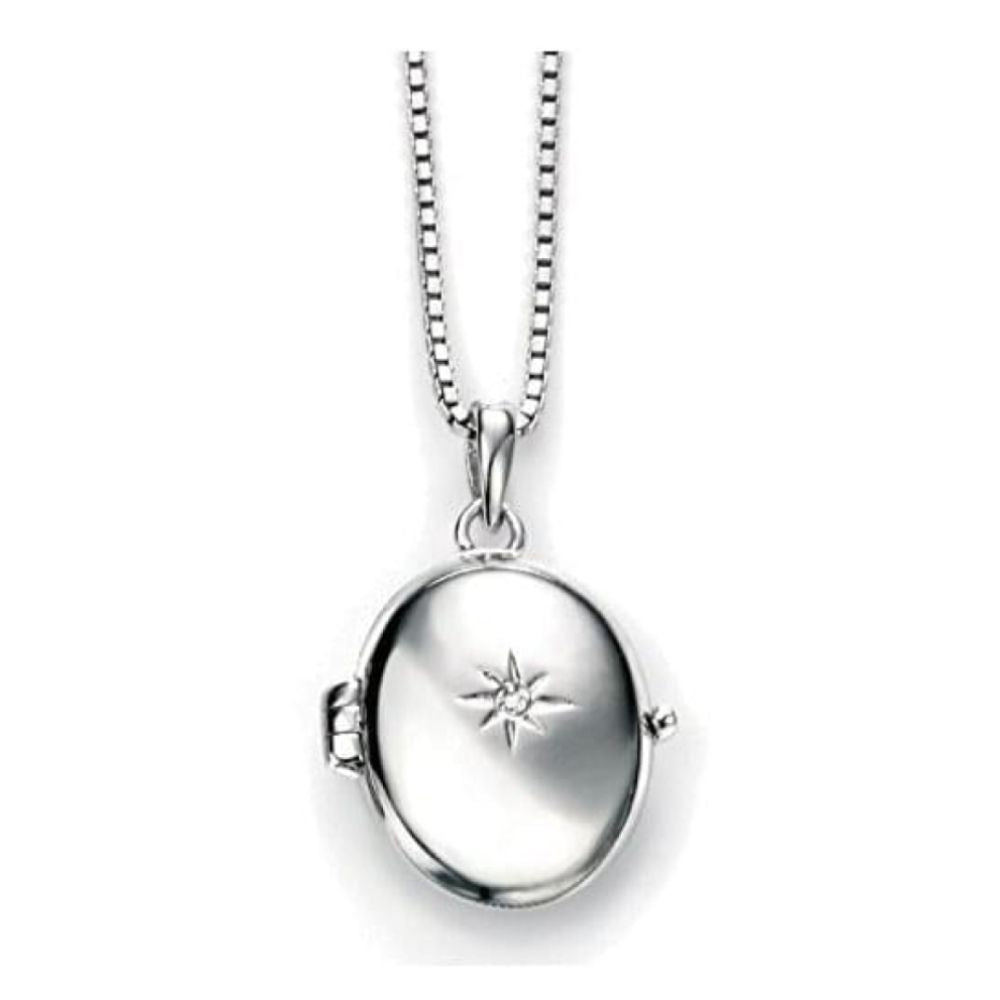 Girl's Silver Locket With Cross Inside