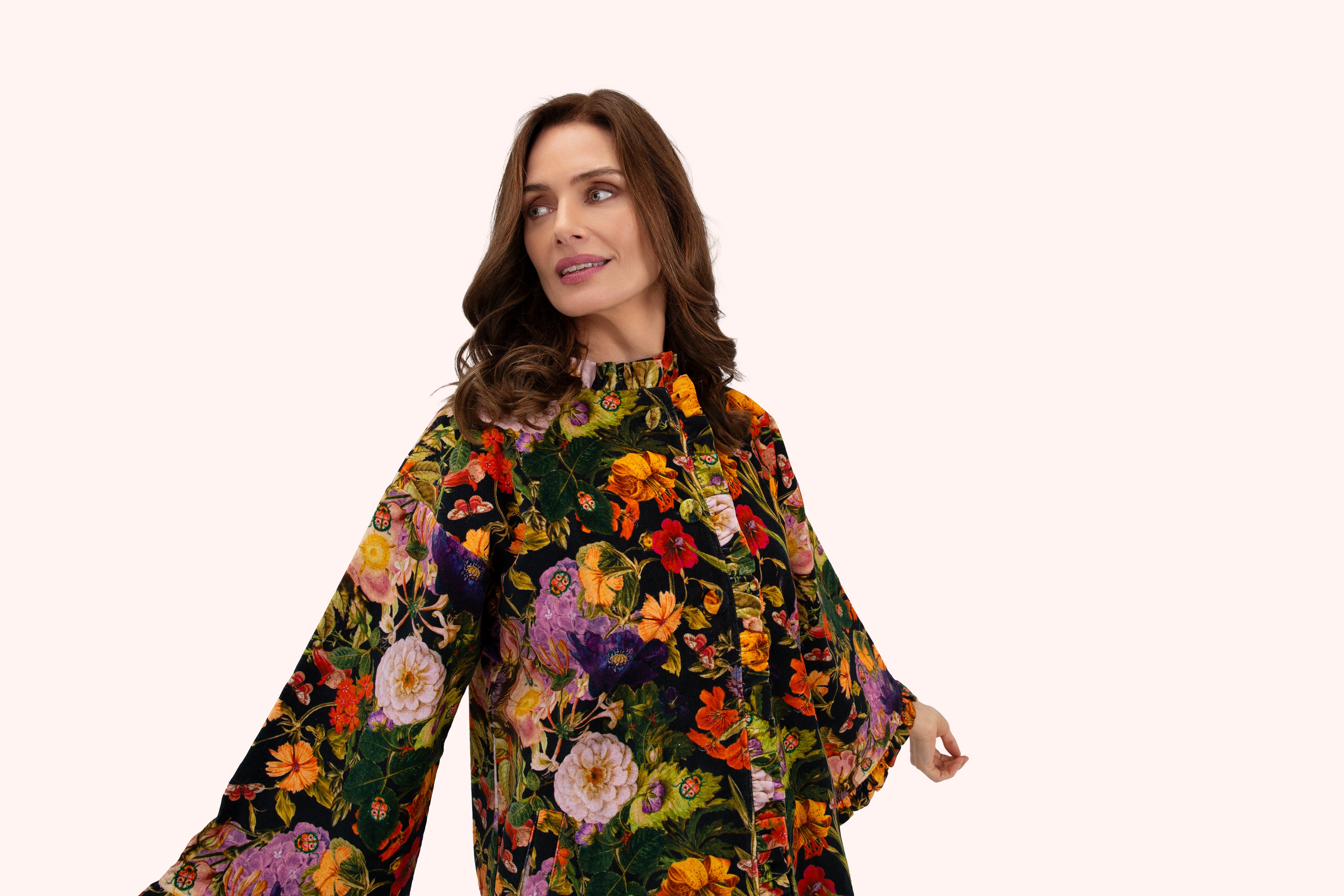 Velvet Jacket - Midnight Posy