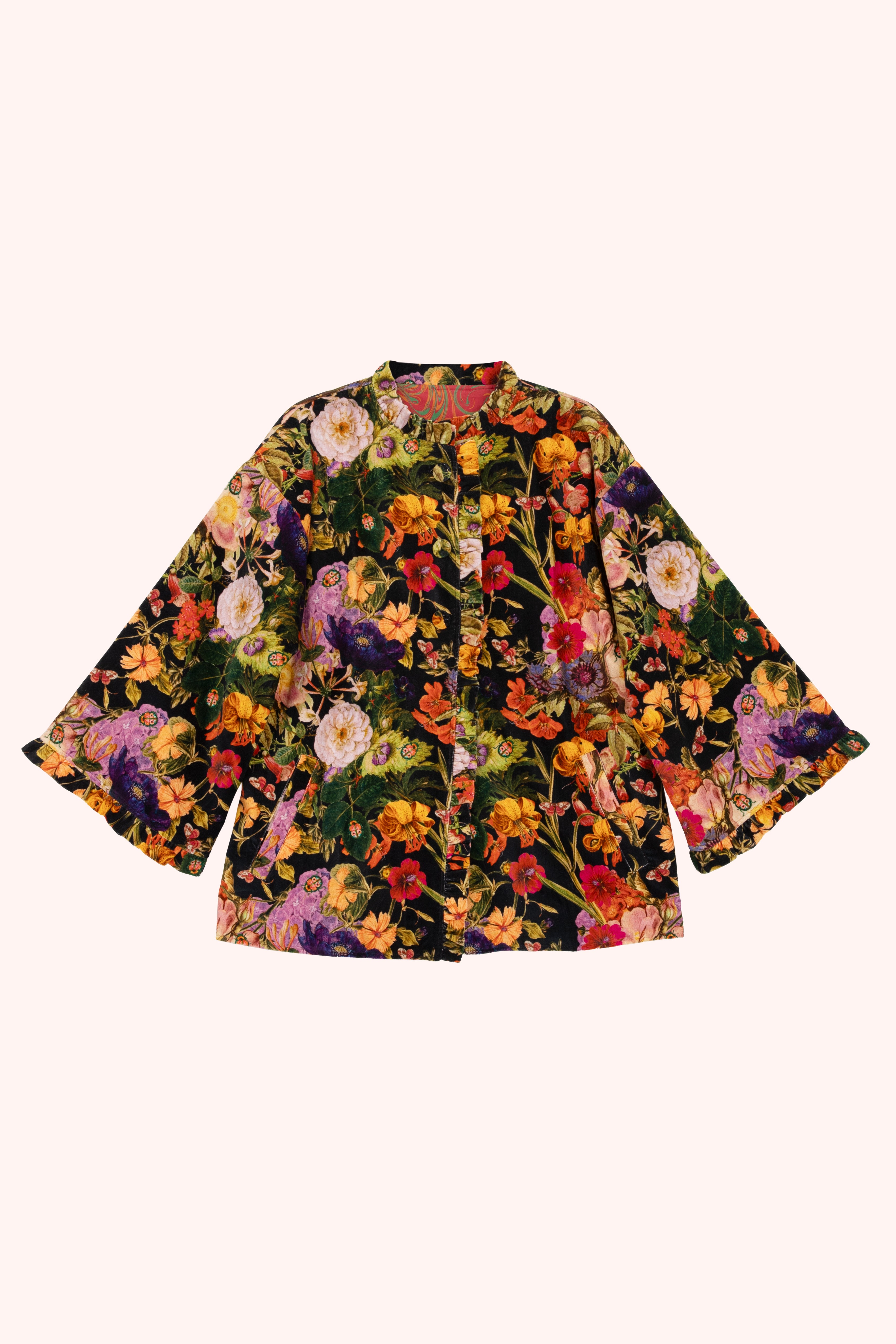 Velvet Jacket - Midnight Posy