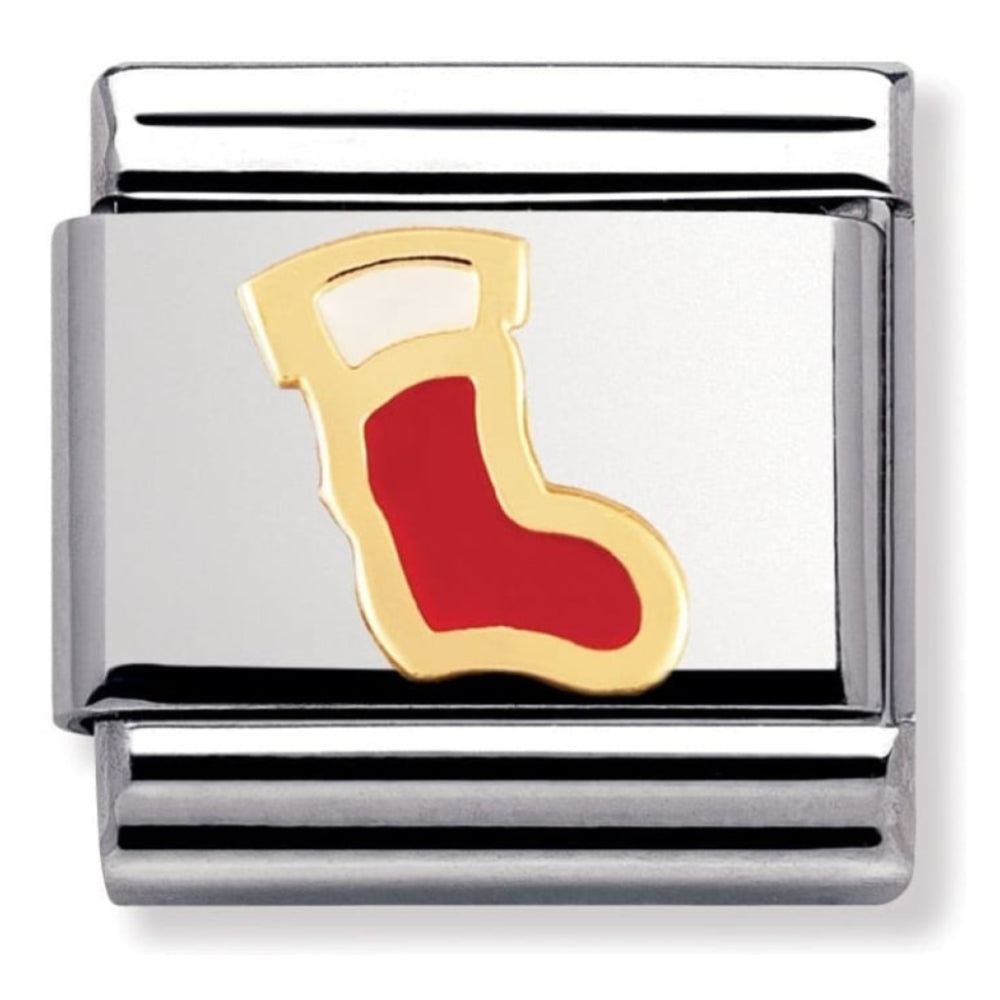Classic Christmas Stocking Red and White Link