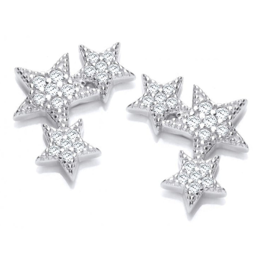 Silver Shooting Stars Earrings