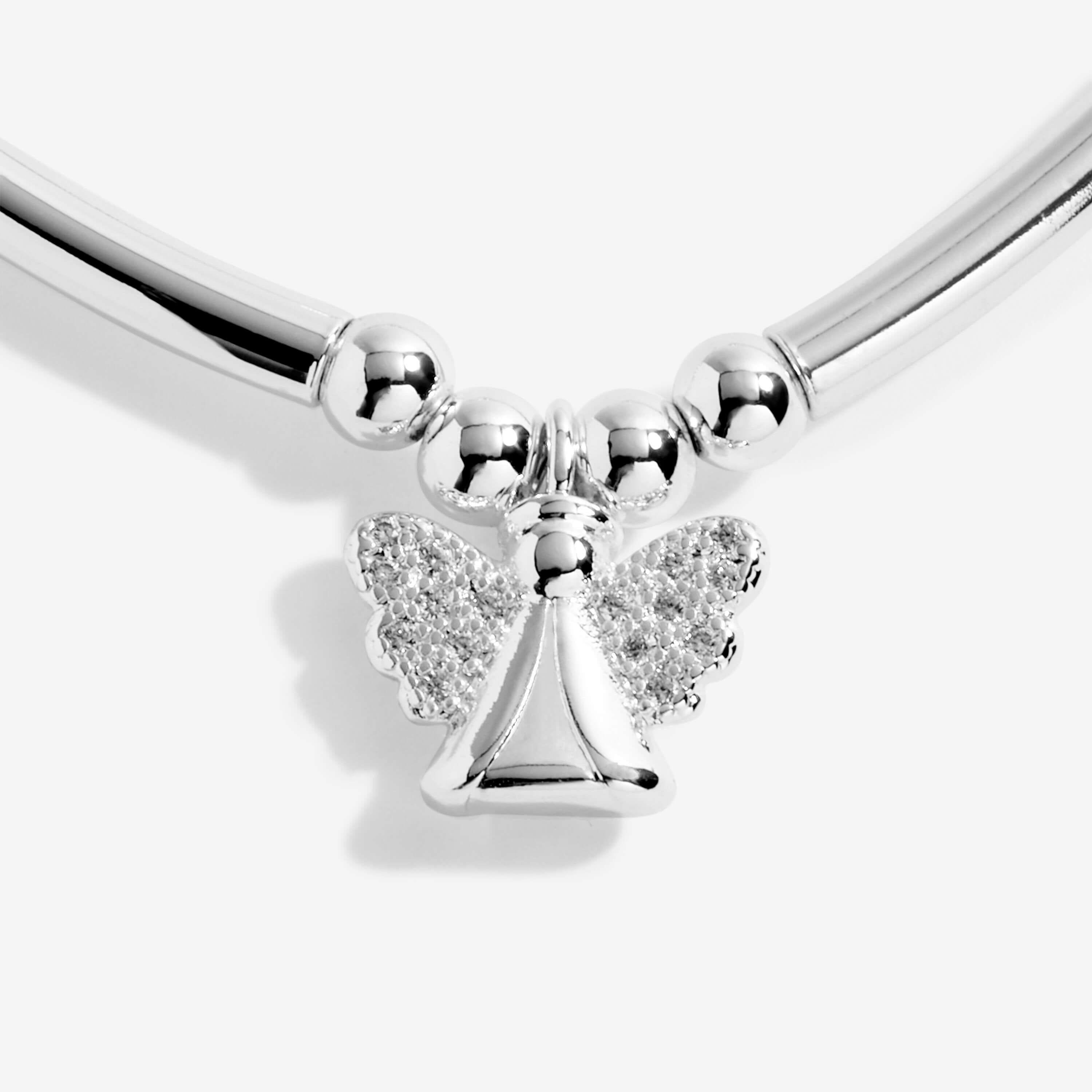 Life's A Charm | Feathers Appear When Angels Are Near | Silver | Charm Bracelet | 17.5cm Stretch