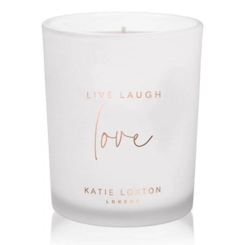 Sentiment Candle | Live Laugh Love| Grapefruit And Pink Peony | 160g