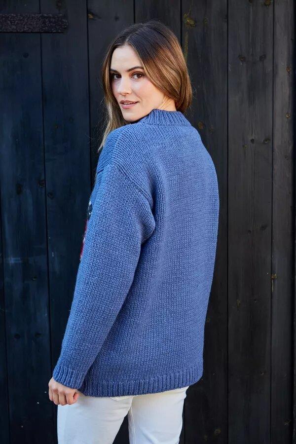 Happy Camper Sweater Denim