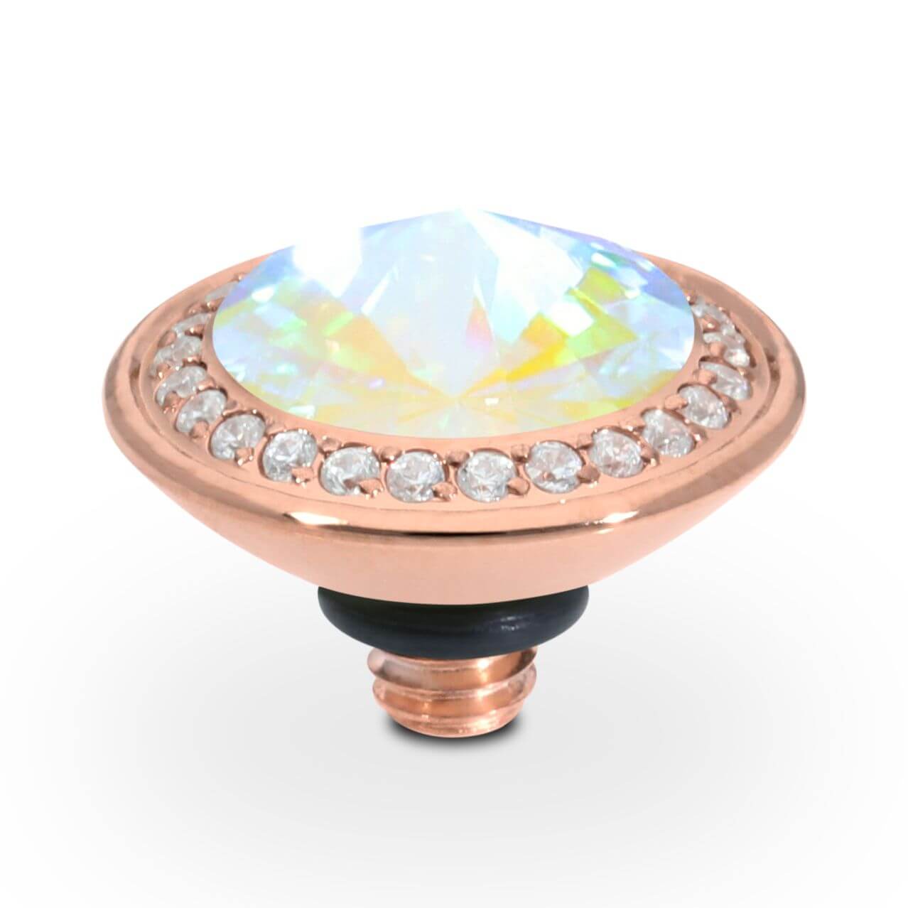 TONDO Deluxe (RG/P) 9mm Aurora Boreale Ring Top