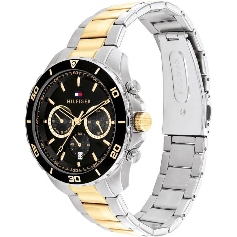 Jordan Two Tone Strap With Black Dial Gents Watch