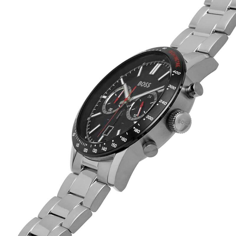 Allure Black Chronograph Dial Stainless Steel Bracelet Gents Watch