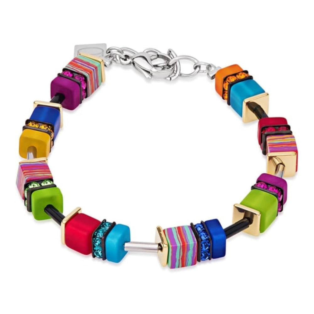 Ladies Multicolour Geo Cube Bracelet