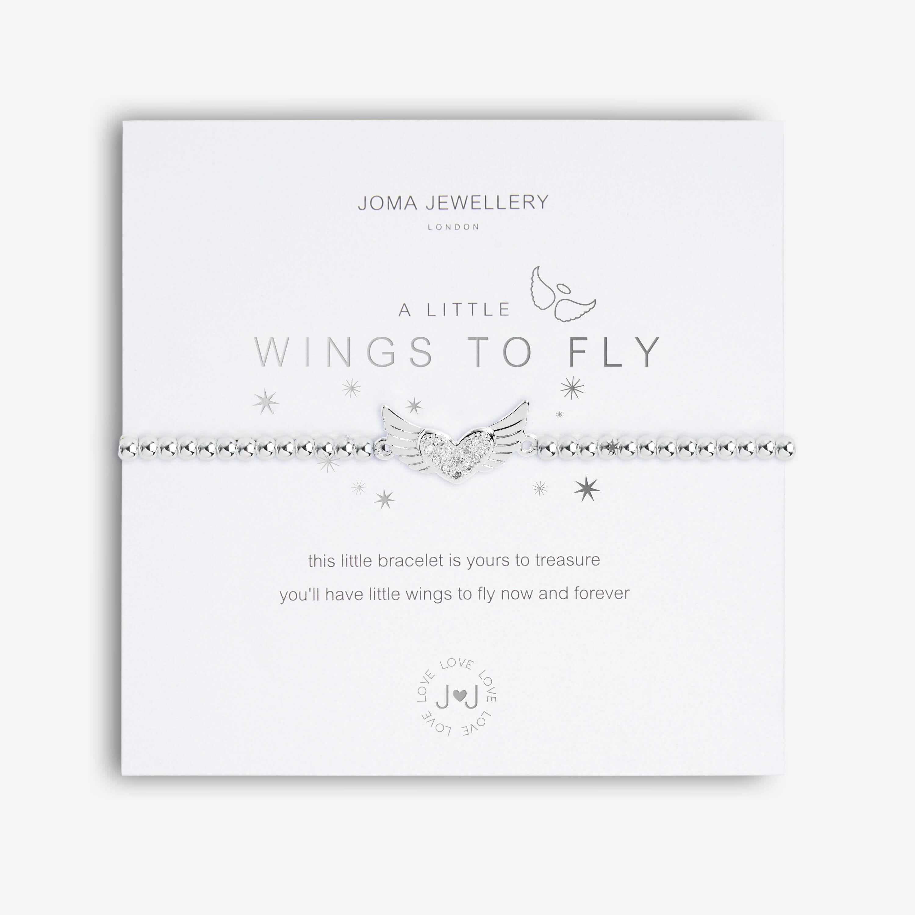 A Little | Wings To Fly | Silver | Bracelet | 17.5cm Stretch