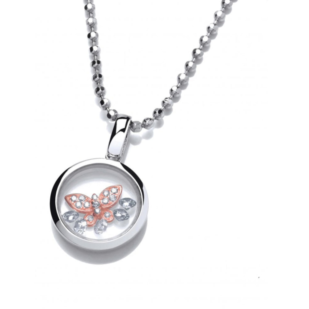 Celestial Rose Gold Butterfly Mini Pendant
