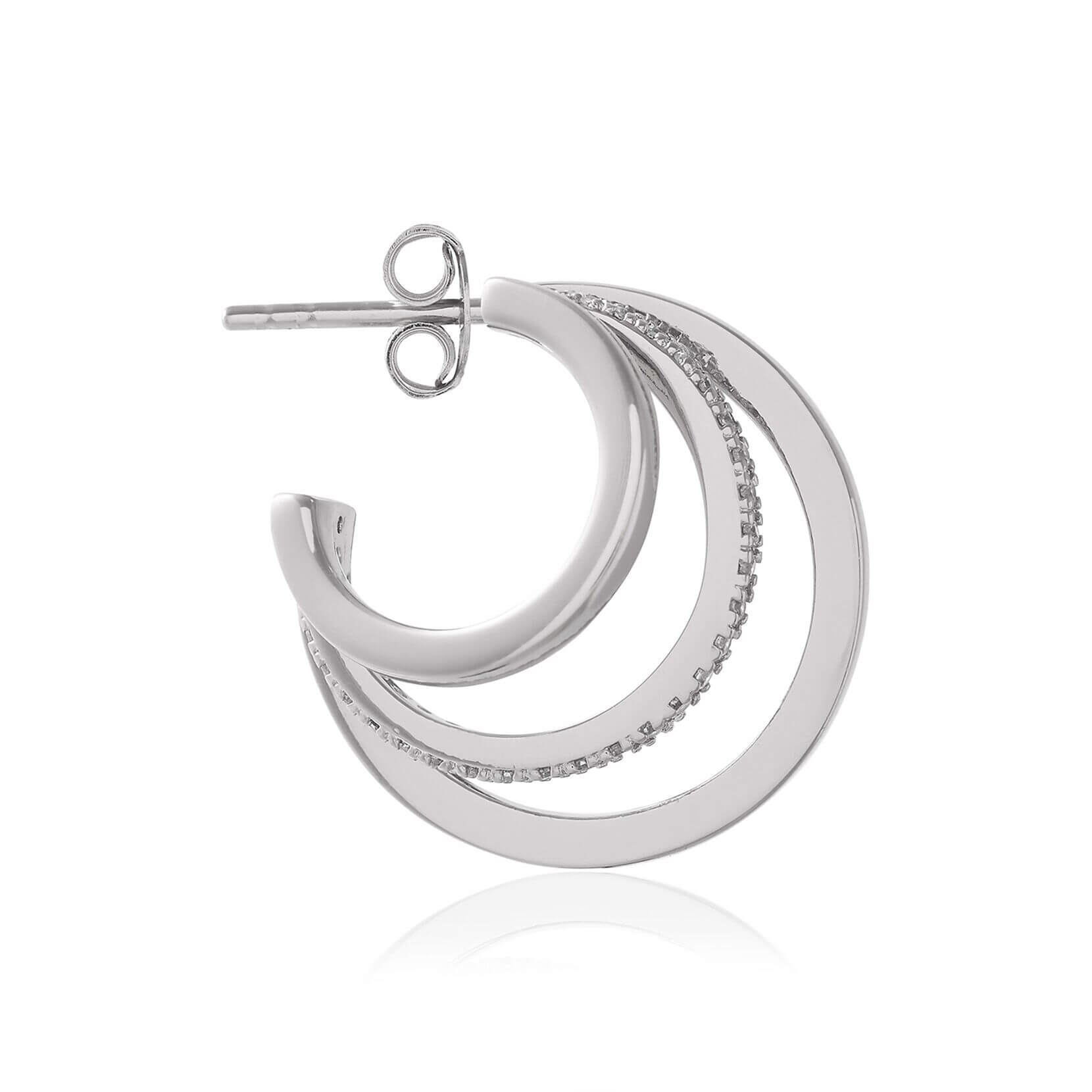 Classics Silver Multi Hoop Earrings