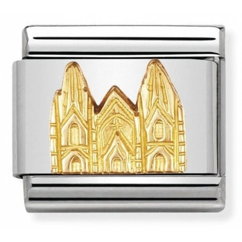 Classic San Patrick s Cathedral In Stainless Steel With 18k Gold Charm