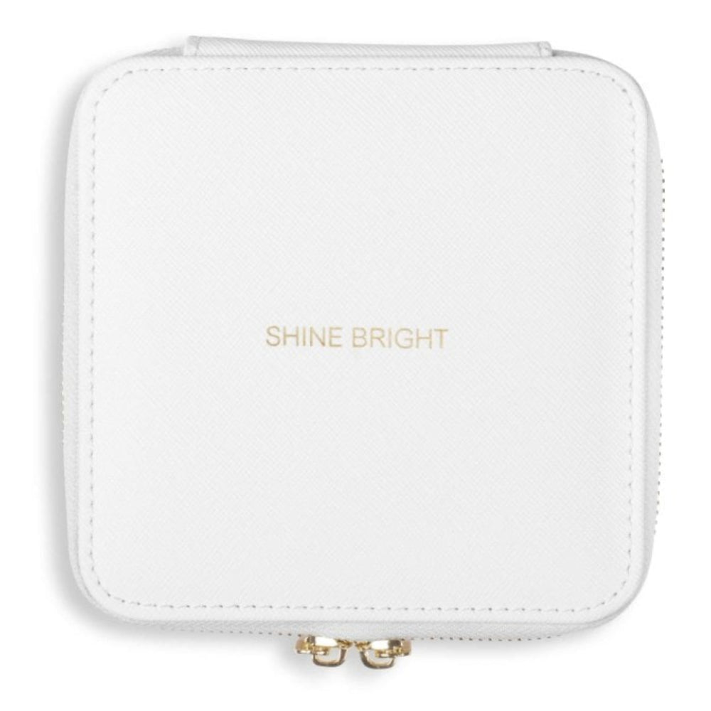 Square Jewellery Box - Shine Bright - White - 12x12x7cm