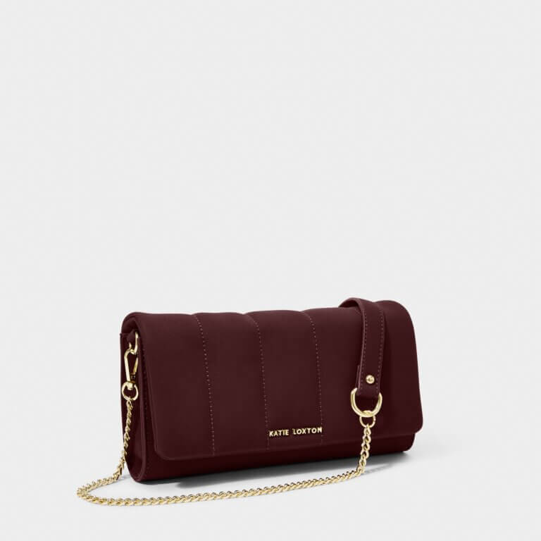 Kayla Quilted Crossbody | Plum | 13cm X 23cm X 3cm