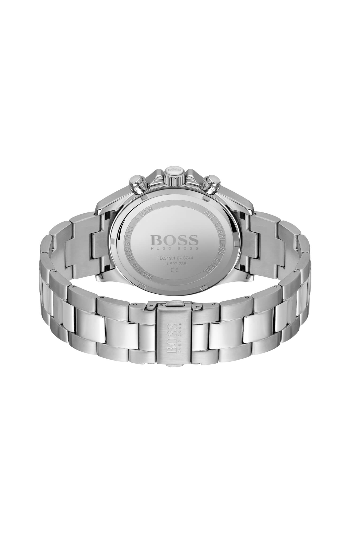 Hero Sport Lux Stainless Steel White Chronograph Dial With Bracelet Strap Gents Watch