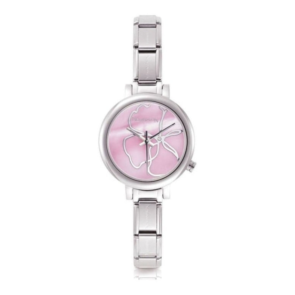 Chrome Composable and Leather Watch