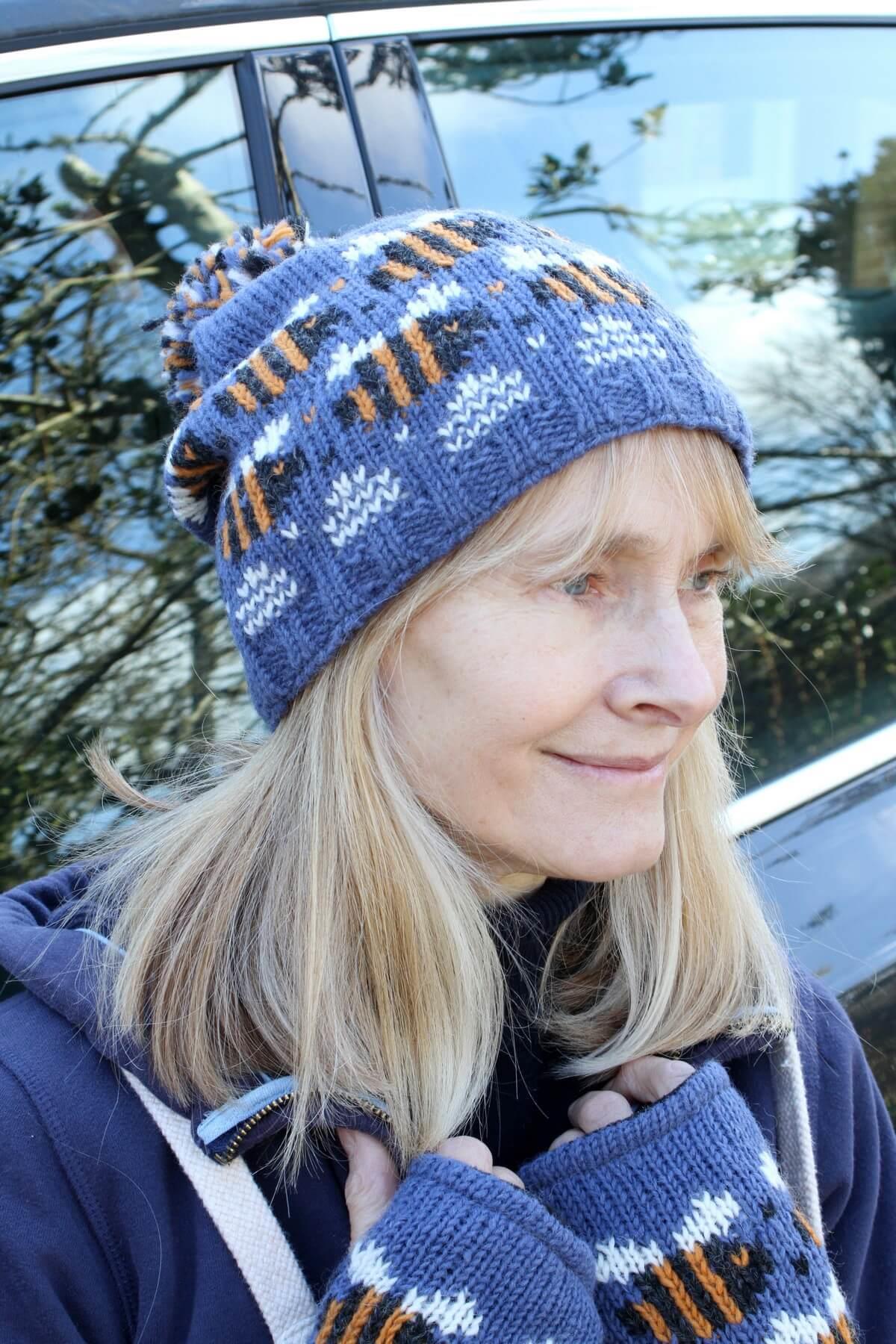 Beehive Bobble Beanie Denim